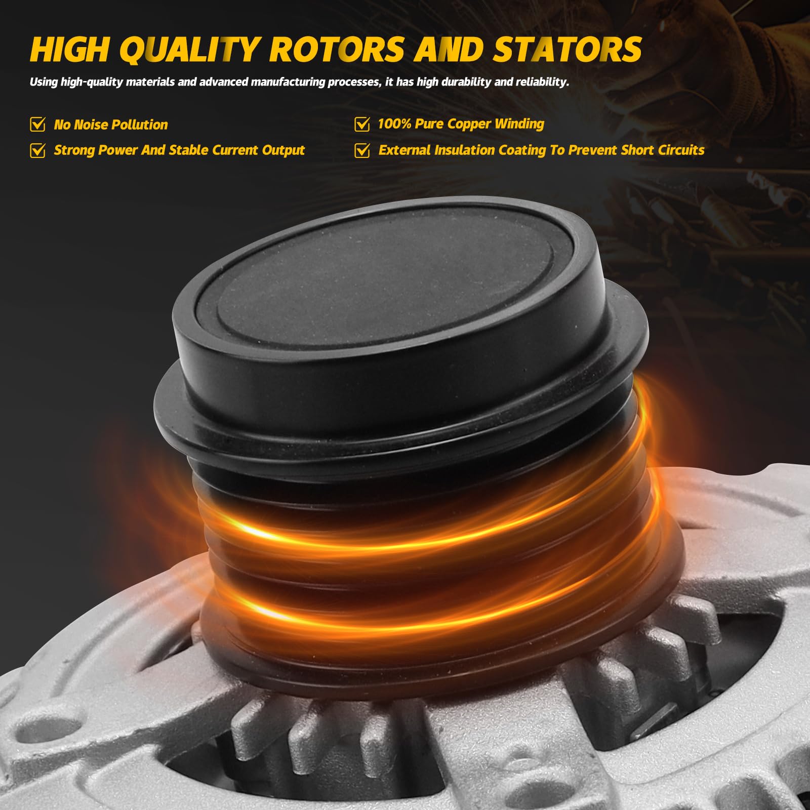 YINAVAGAD Alternator 3.5L for Toyota Venza Avalon Highlander 3.5L 2005-2016, for Lexus ES350 RX350 3.5L 2007-2018, Replaces 2706