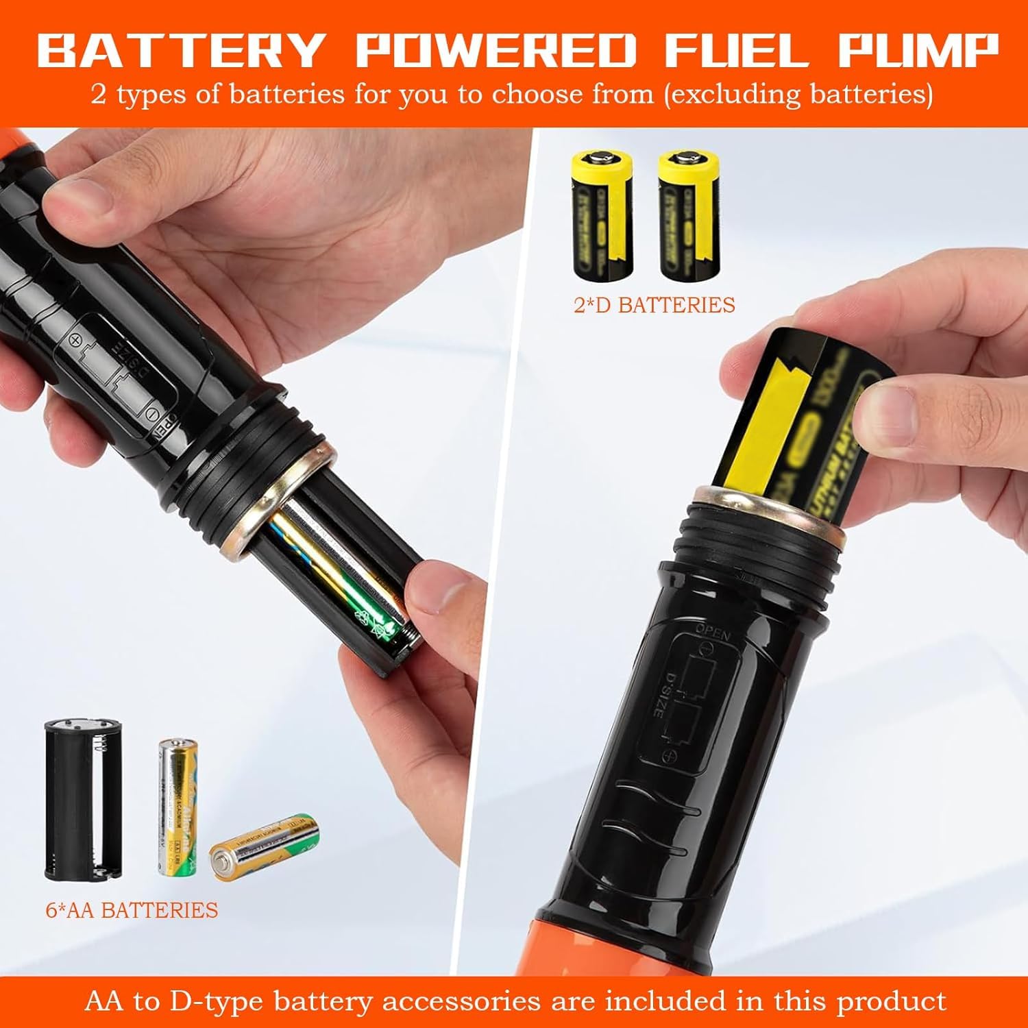 2025 Upgraded Portable Power Pump, Battery Operated Electric Siphon Pump, Hand Fuel Transfer Pump, Portable Battery Pump for Gas