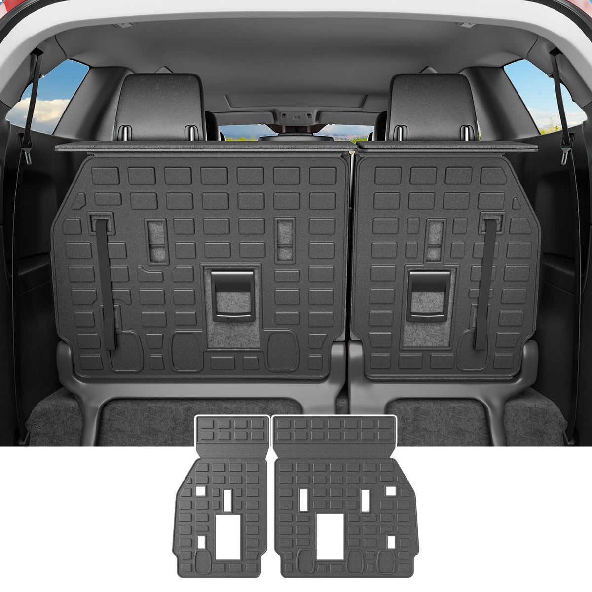 powoq Backrest Mat Compatible with 2021-2025 Toyota Sienna 3rd Row Back Seat Protector TPE Cargo Liner Cargo Mat Replacement for