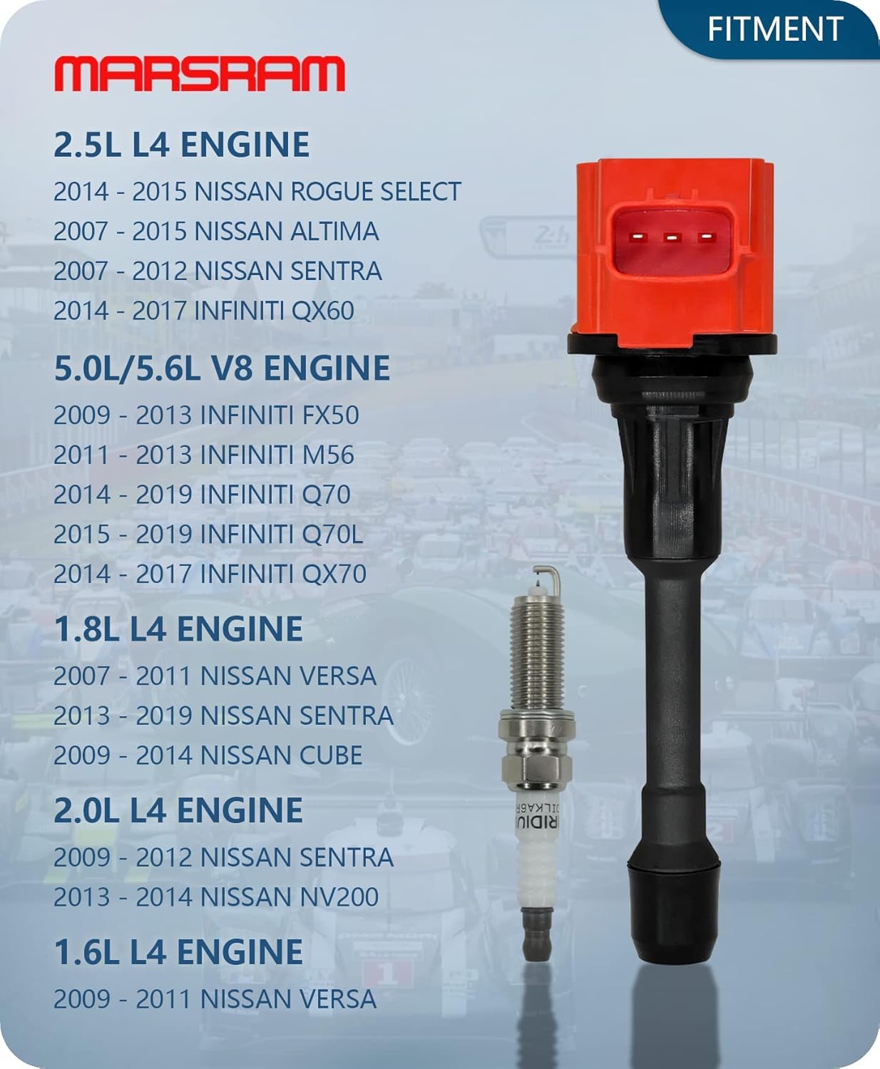 Marsram Ignition Coil Pack Uf549 And Spark Plug 9029 Set Of 4 For 2007 2008 2009 2010 2011 2012 Nissan Altima Versa Sentra Cube