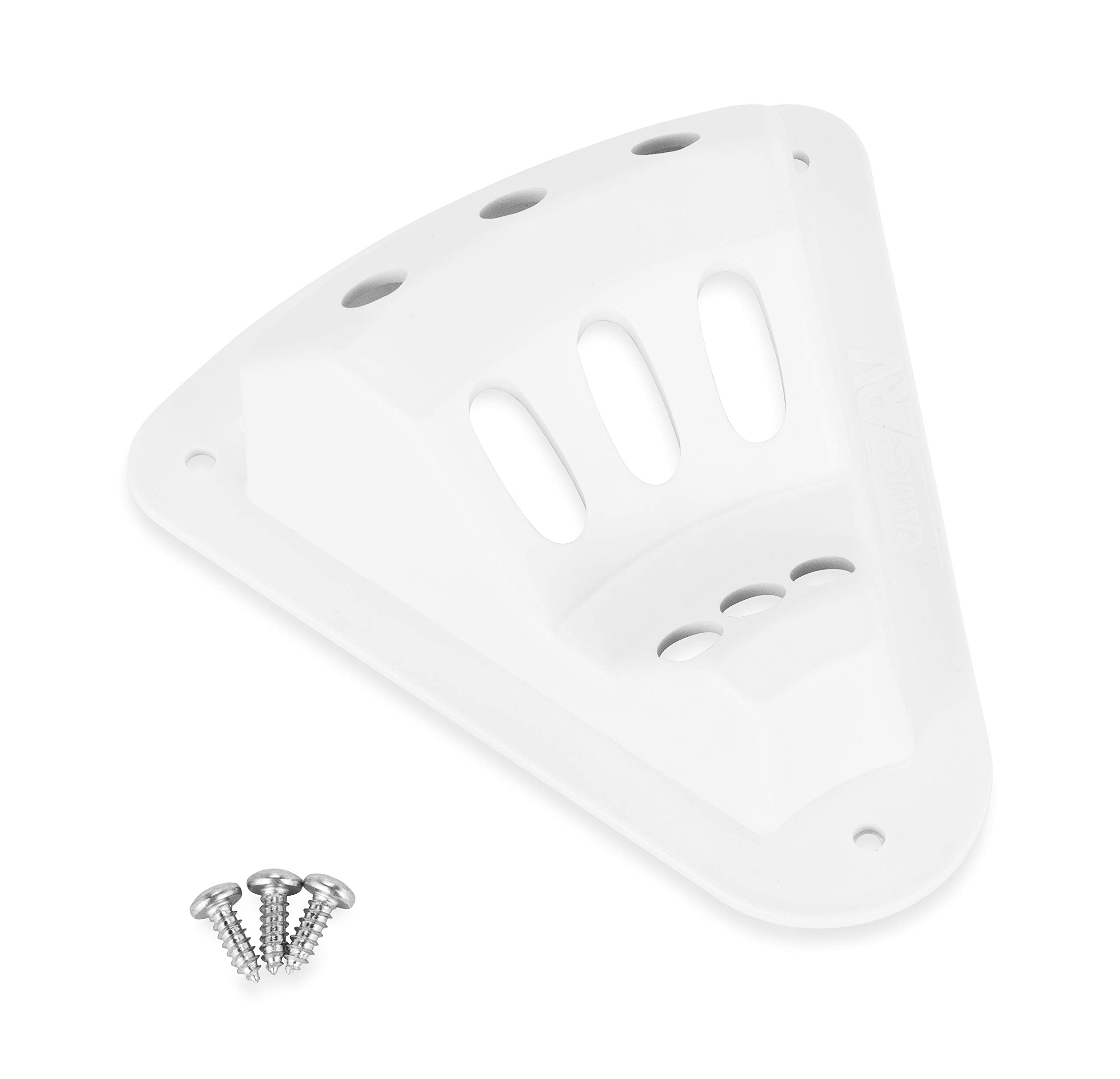 Camco 45504 White Triple Flag Holder