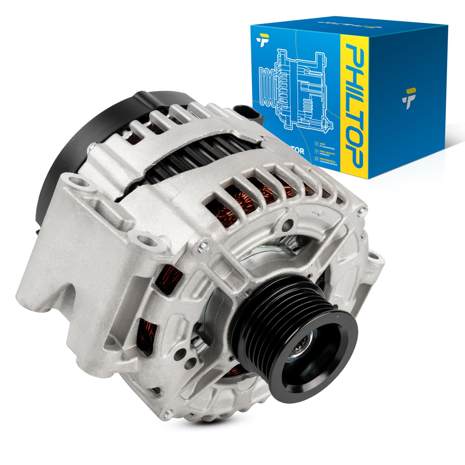 PHILTOP Alternator Compatible with Mercedes-Benz E350 06-10, S550 07-11, E350 2011 3.5L, ML350 08-09 All Mode/2010 3.5L, E550 07