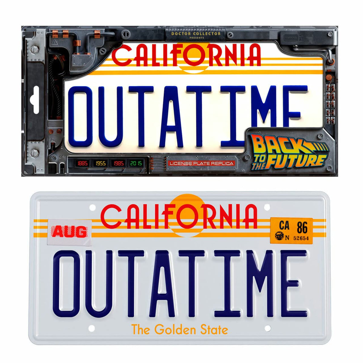 Doctor Collector Collectable Outatime Back To The Future License Plate Replica