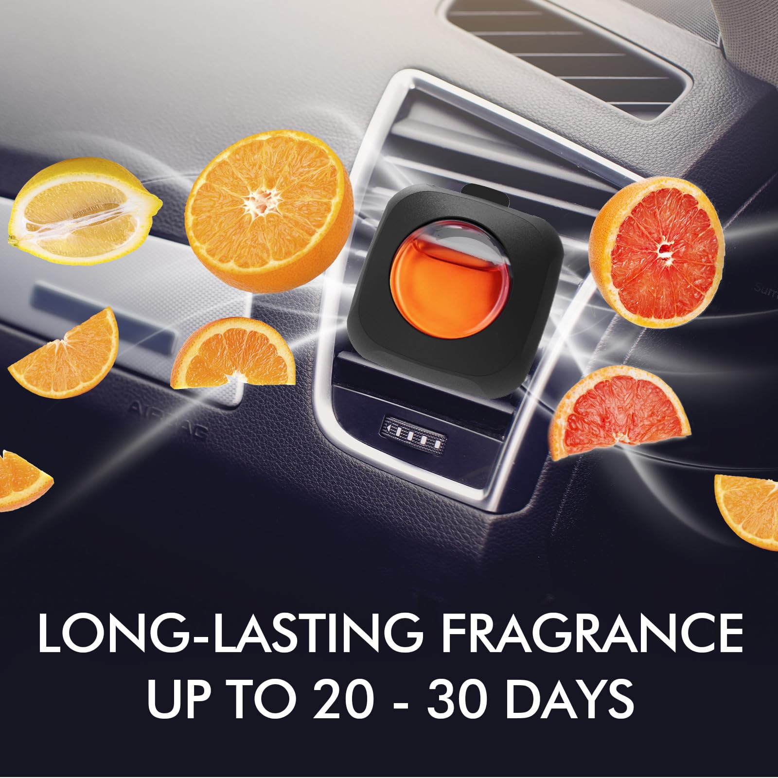 Car Air Fresheners, 6 Pack, Citrus, Car Fresheners Vent Clips, Long Lasting Air Freshener For Car, Car Refresher For Men Women