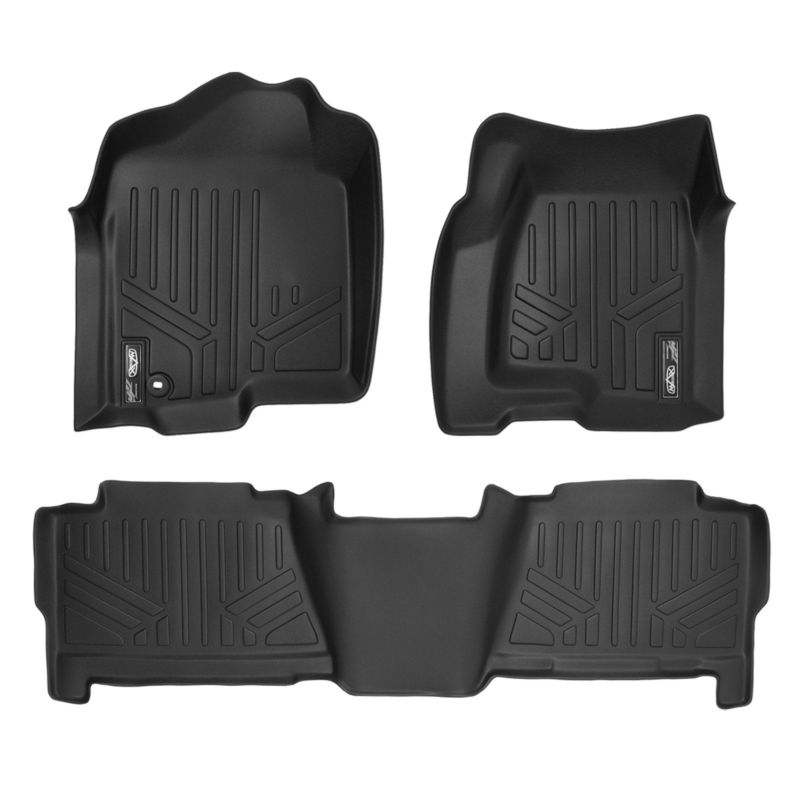 Maxliner Floor Mats Liner Set Compatible With 1999-2007 Silverado/Sierra 1500/2500/3500 Crew Cab / 2000-2006 Escalade/Suburban/Y