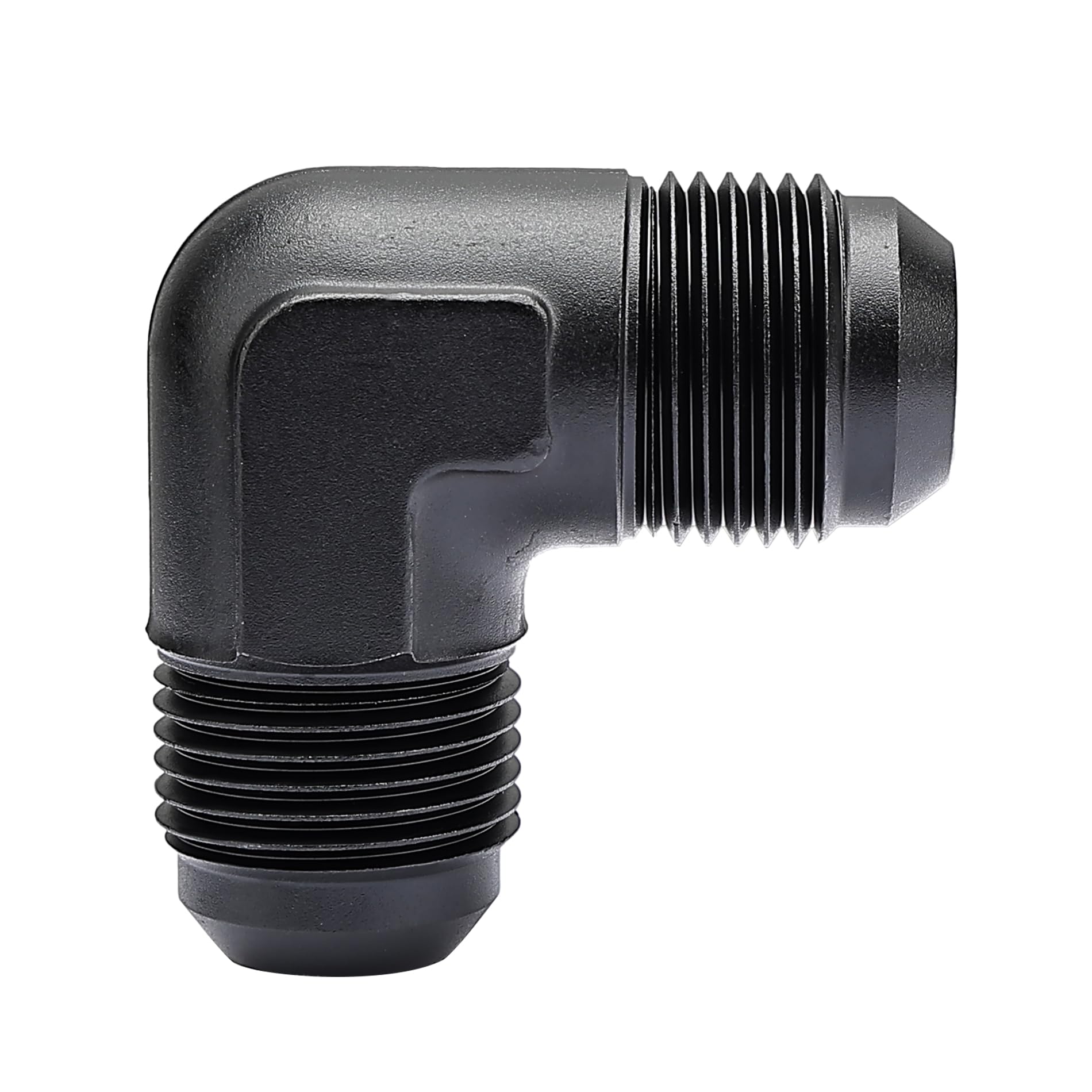 EVIL ENERGY 10AN Male to Male Flare 90 Degree Union Coupler Fitting Coupling Aluminum Black