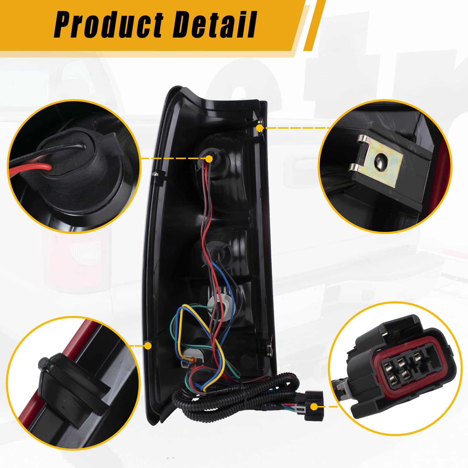 Boine Tail Light Compatible With 2003 2004 2005 2006 Chevy Silverado 1500 2500 3500 Driver And Passenger Side Rear Light Brake Lamps - Bulb And Harness Included