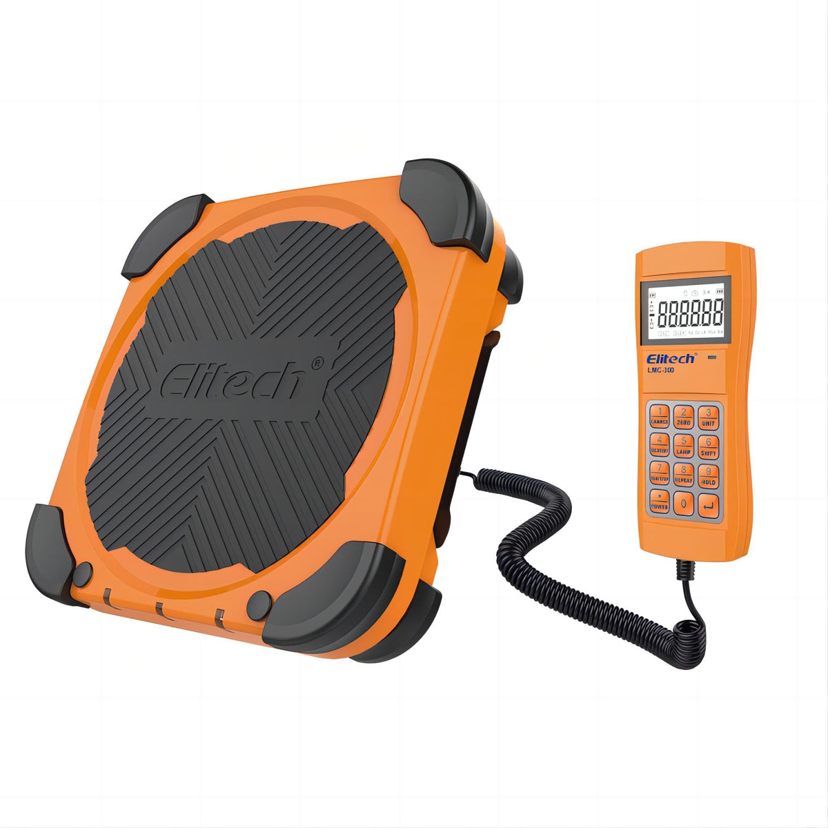 Elitech Lmc-300 Refrigerant Scale Hvac Freon Charging Scale 220Lbs Weight With Anti-Collision Corner