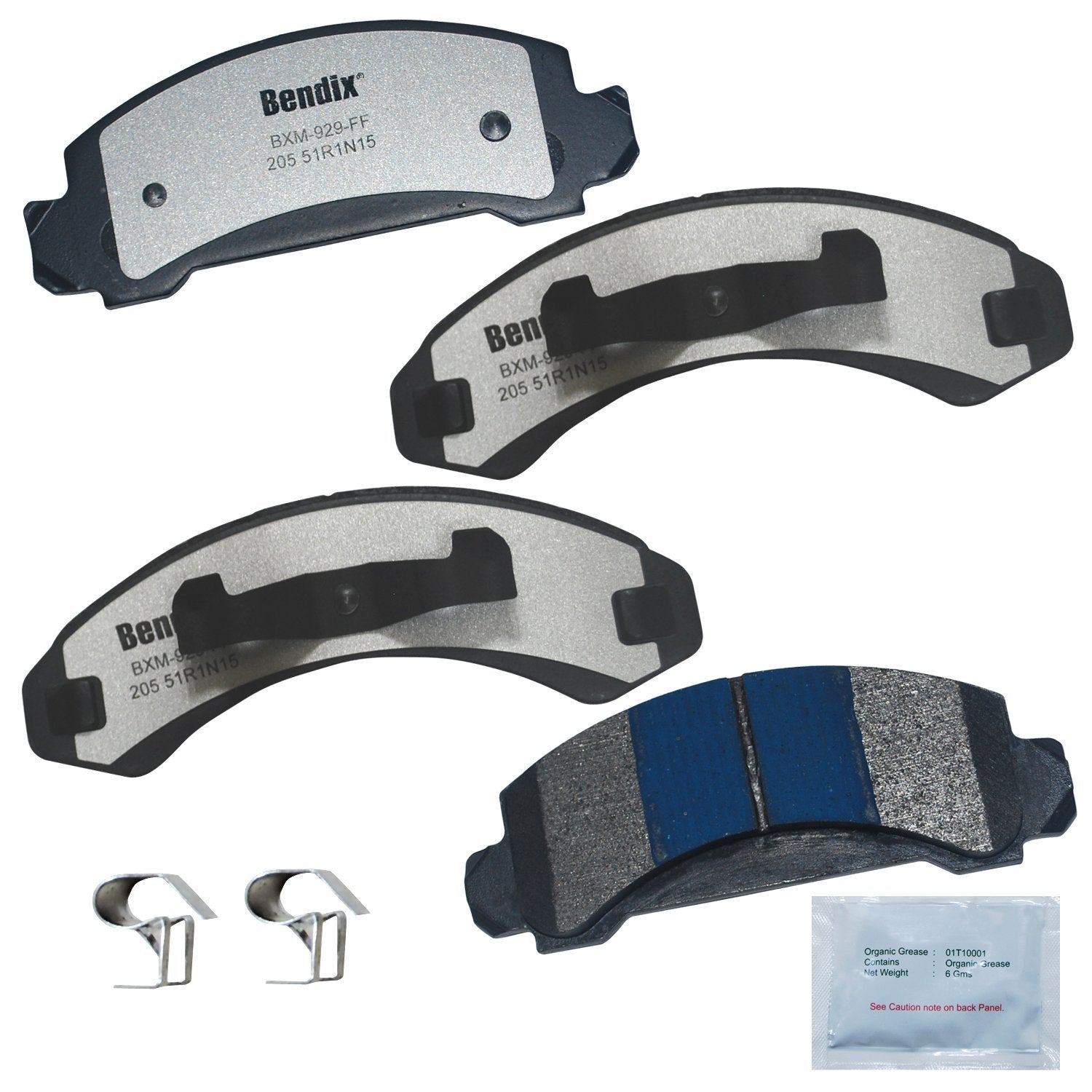 Bendix Fleet Metlok Mkd205Fm Semi-Metallic Front Brake Pads For Select Models Ford Aerostar, Bronco Ii, Explorer, Ranger, Mazda