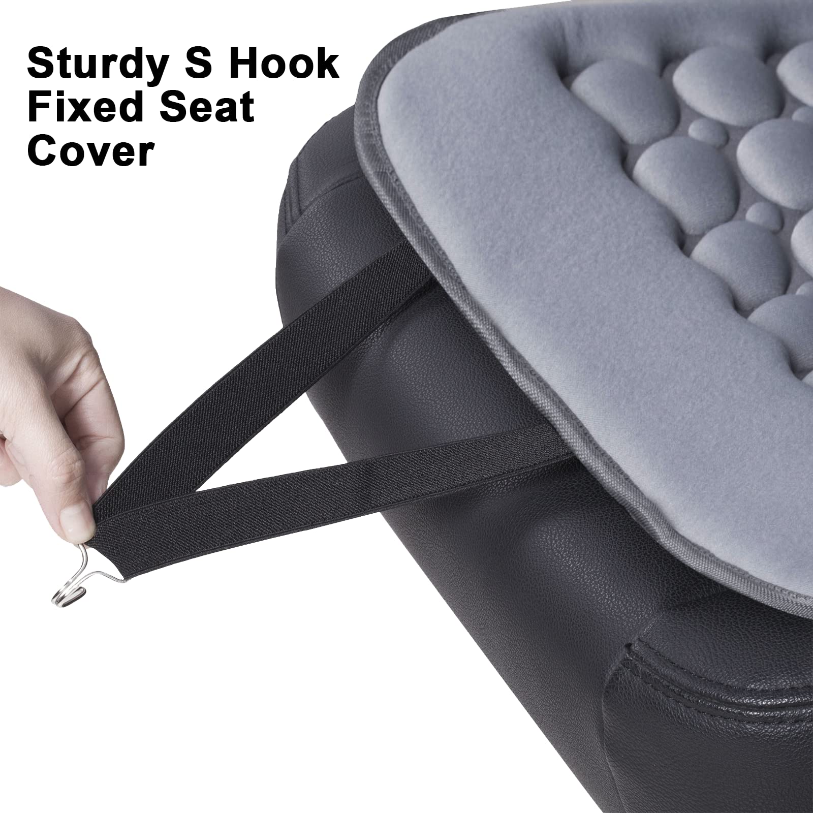 Fremont Auto Car Seat Cover Breathable Seat Protector- Made With Premium Polyester Fiber And Massage Magnet Bubble Cushion -Adju