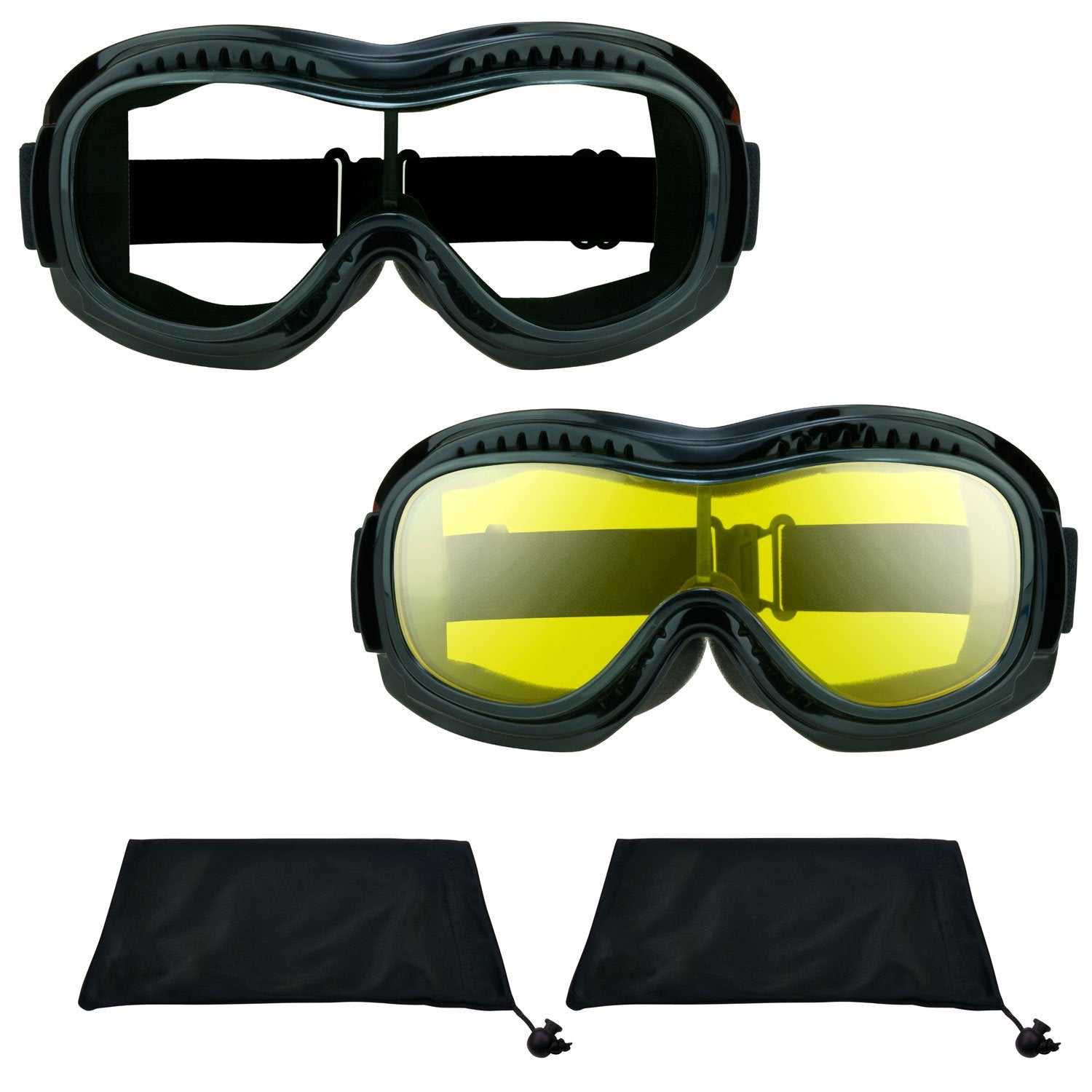 Bikershades Fit Over Goggles For Eye-Glasses Clear Yellow Motorcycle Riding Cycling Skiing Sky Diving Outdoor Work