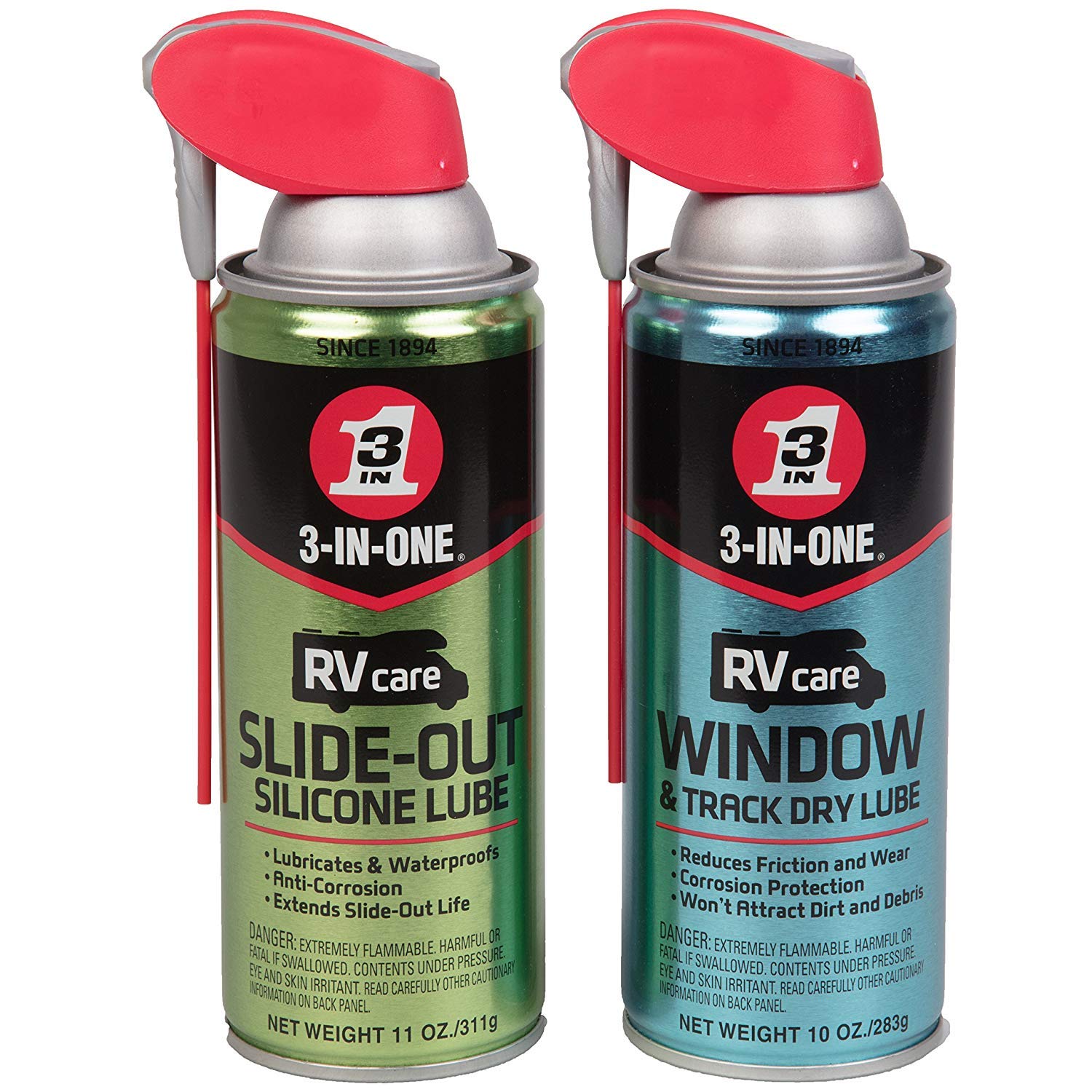 3-IN-ONE RVcare Slide Out Silicone & Window Track Dry Lube - 11 oz. Silicone Formula