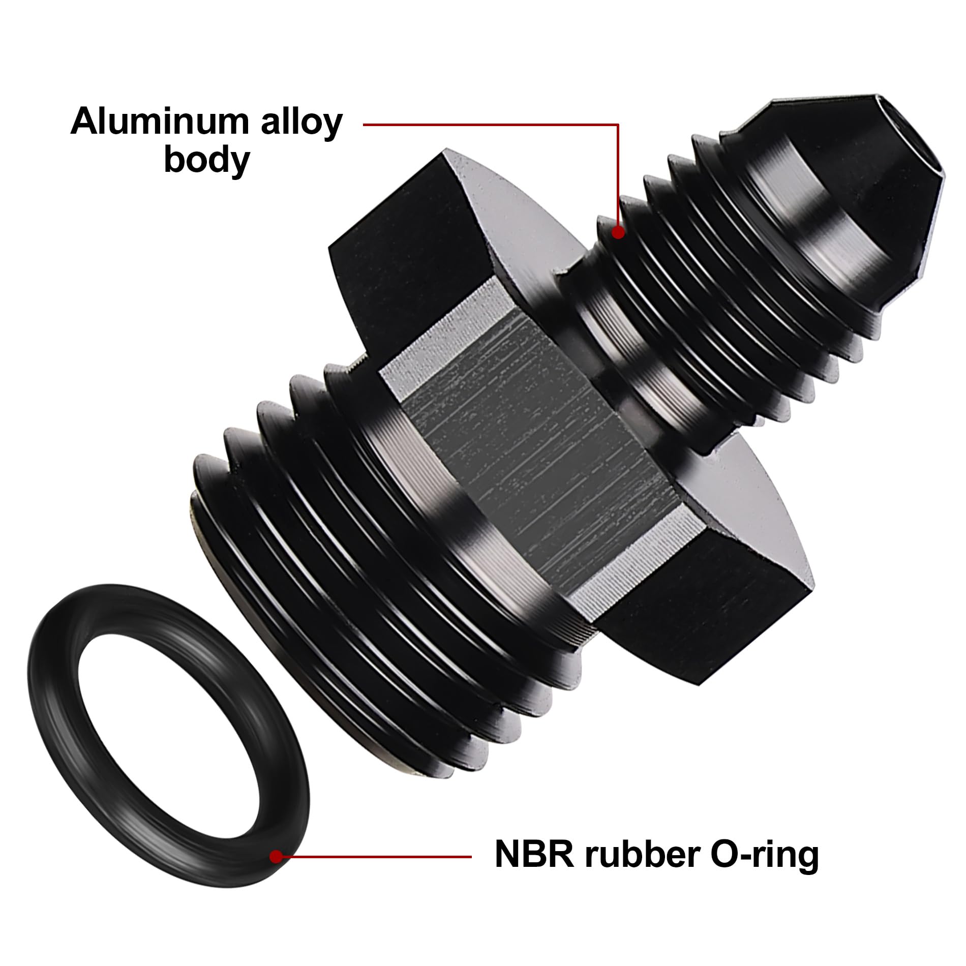 Evil Energy 3An Flare To An6 Orb Male O-Ring Fitting Adapter