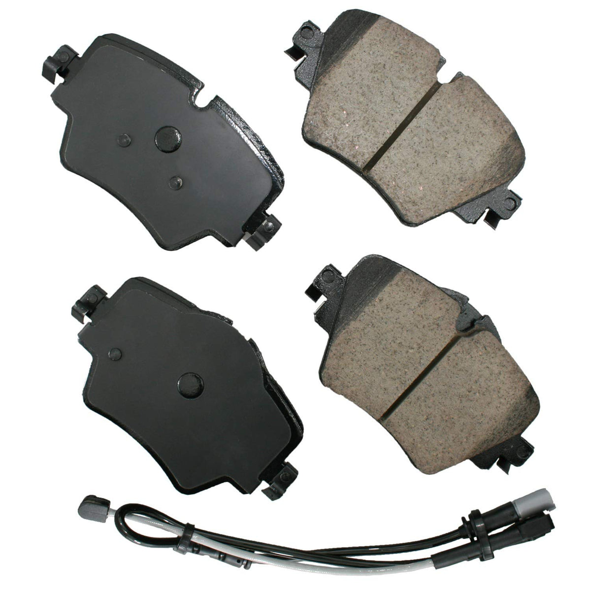 Akebono Eur1892 Ultra-Premium Ceramic Front Disc Brake Pads , Grey