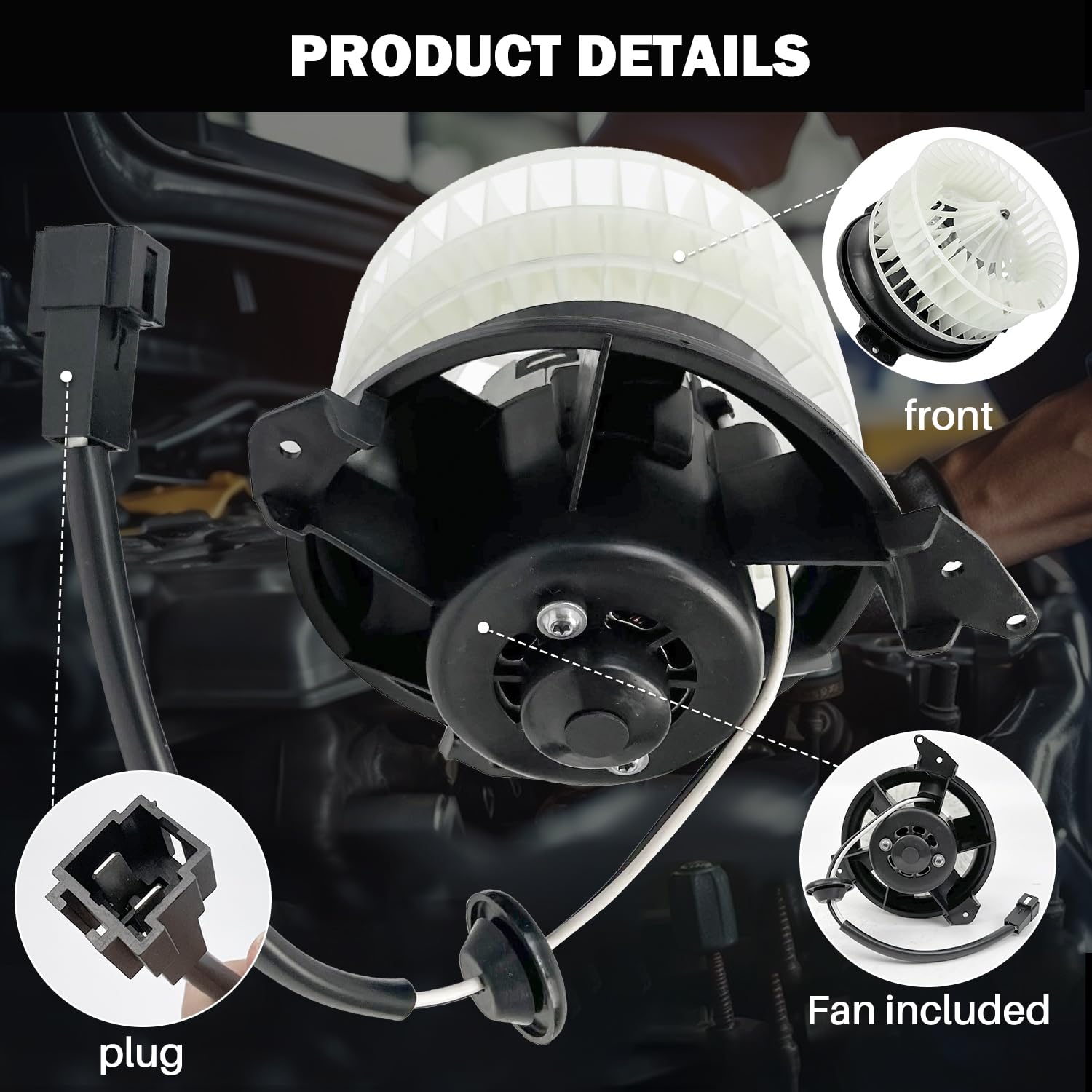 Aspligo 700069 Ac Heater Blower Motor Fan Assembly Fit For Chrysler Town & Country 1996-2000, For Dodge Caravan/Grand Caravan 19