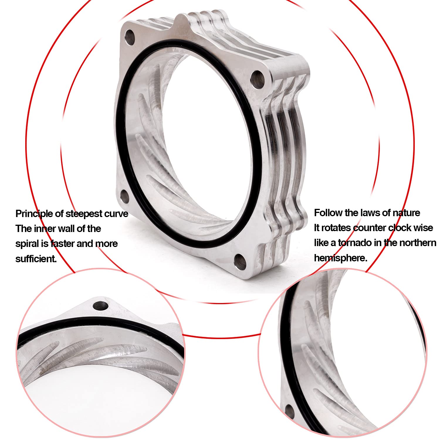 Rjsphh Throttle Body Spacer For 2009-2018 Dodge Ram 1500 2500 3500 5.7L V8