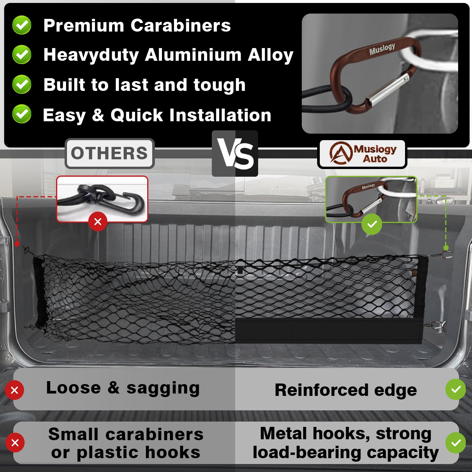 Muslogy Truck Bed Cargo Net Compatible With Dodge Ram 1500 2019-2025 Accessories Storage Organizer Pickup Truck Bed Envelope Sty