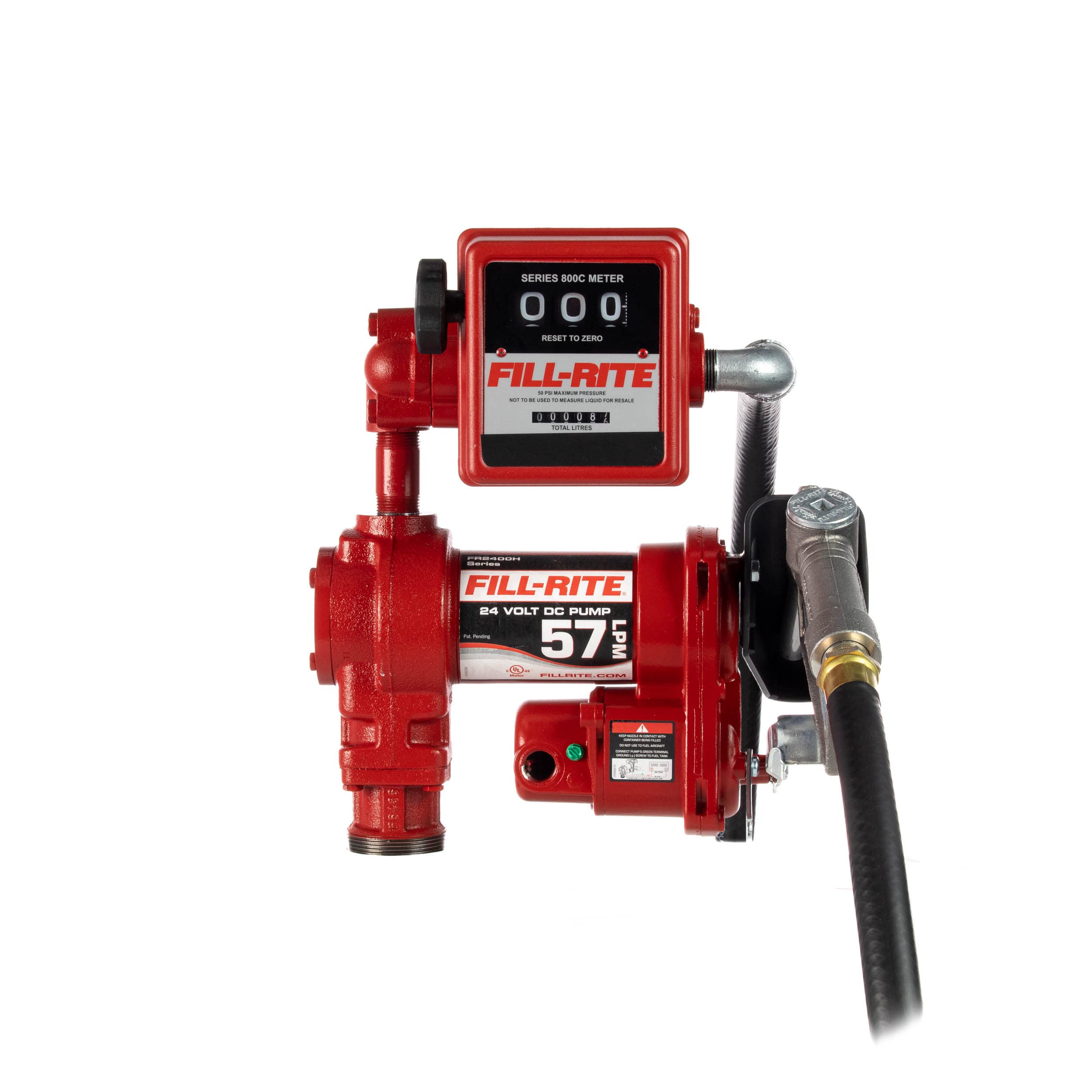 Fill-Rite - FR2411H FR2411G 24 Volt DC Pump with 807C Mechanical Meter