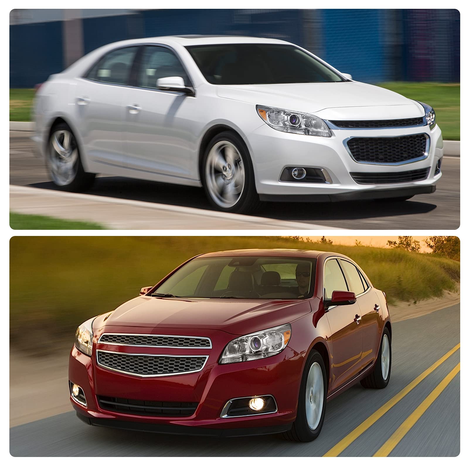 Dwvo Headlights Assembly Compatible With 13-15 2013-2015 Chevy Malibu Headlamp Replacement Pair Driver And Passenger Side (Only