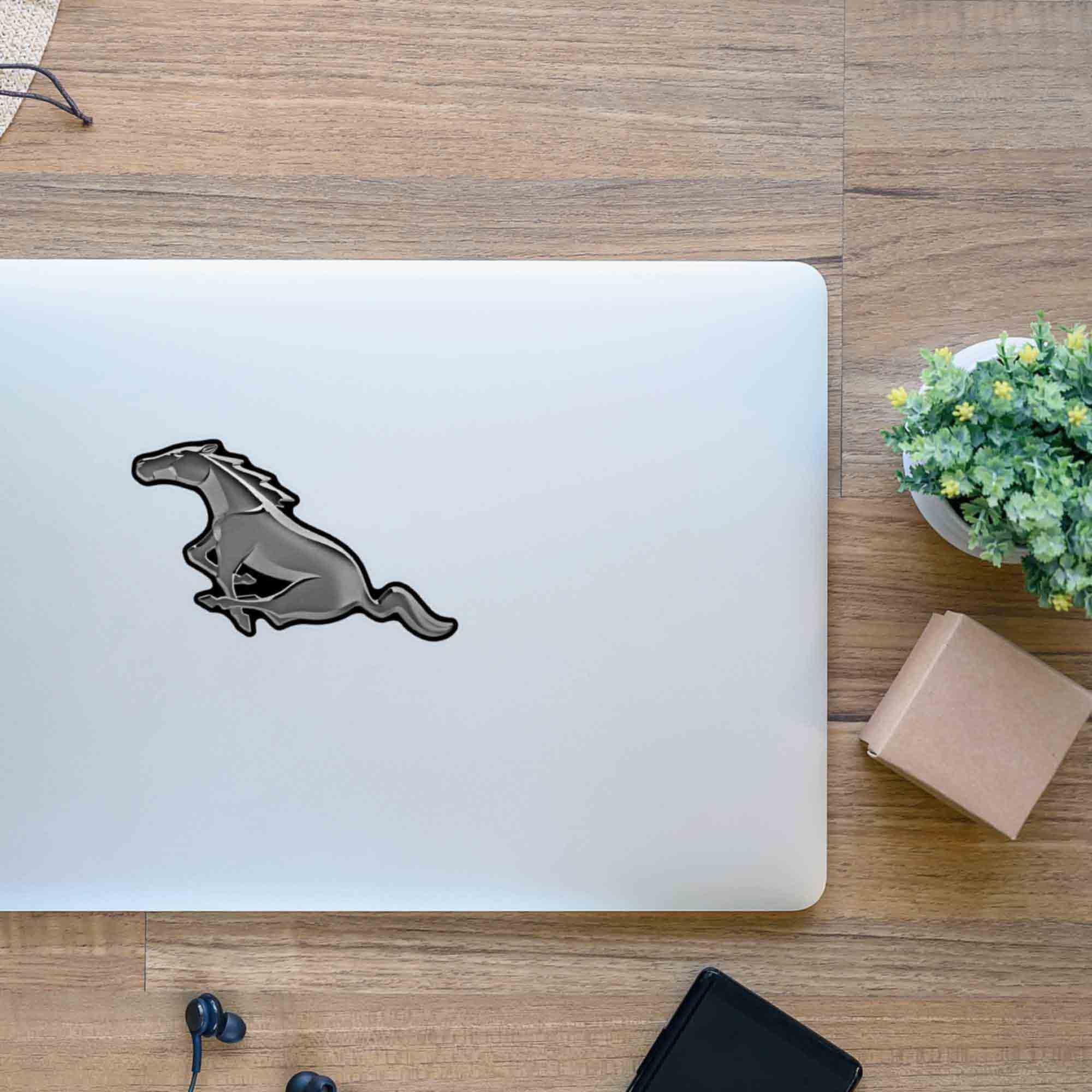 Ford Mustang Horse Logo Adhesive Vinyl Decal - Fun Ford Mustang Sticker for Car, Window, Water Bottle or Laptop