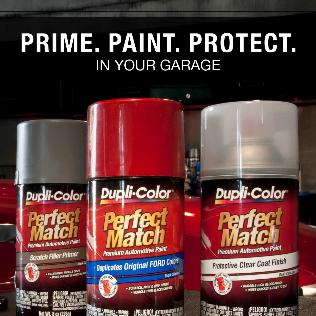 Dupli-Color (Ebfm03737-6 Pk) Dark Toreador Red Ford Exact-Match Automotive Paint - 8 Oz. Aerosol, (Case Of 6)