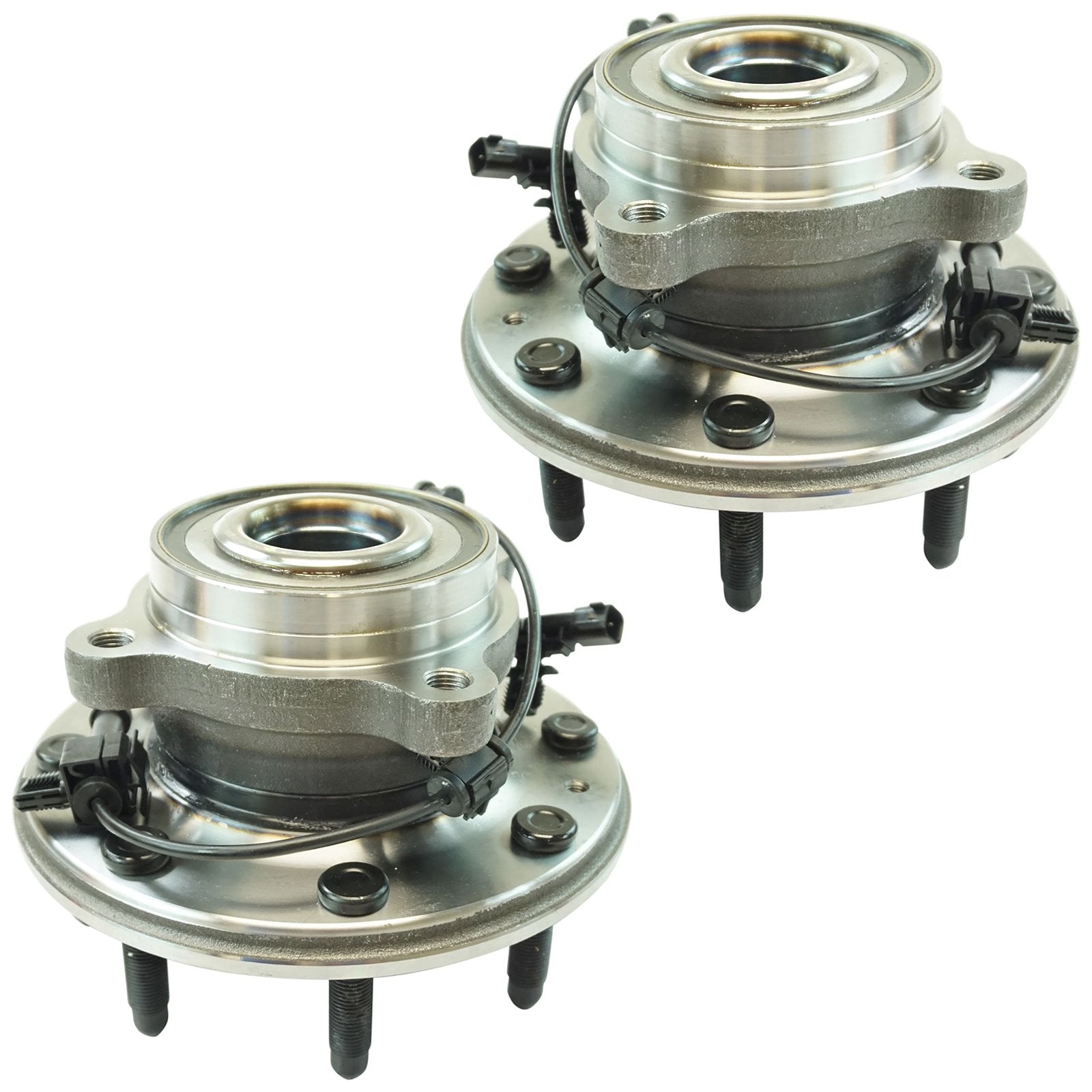 Trq Front Wheel Hub Bearings Assembly Set Compatible With 2011-2019 Chevrolet Silverado 2500 Hd Silverado 3500 Hd Gmc Sierra 250