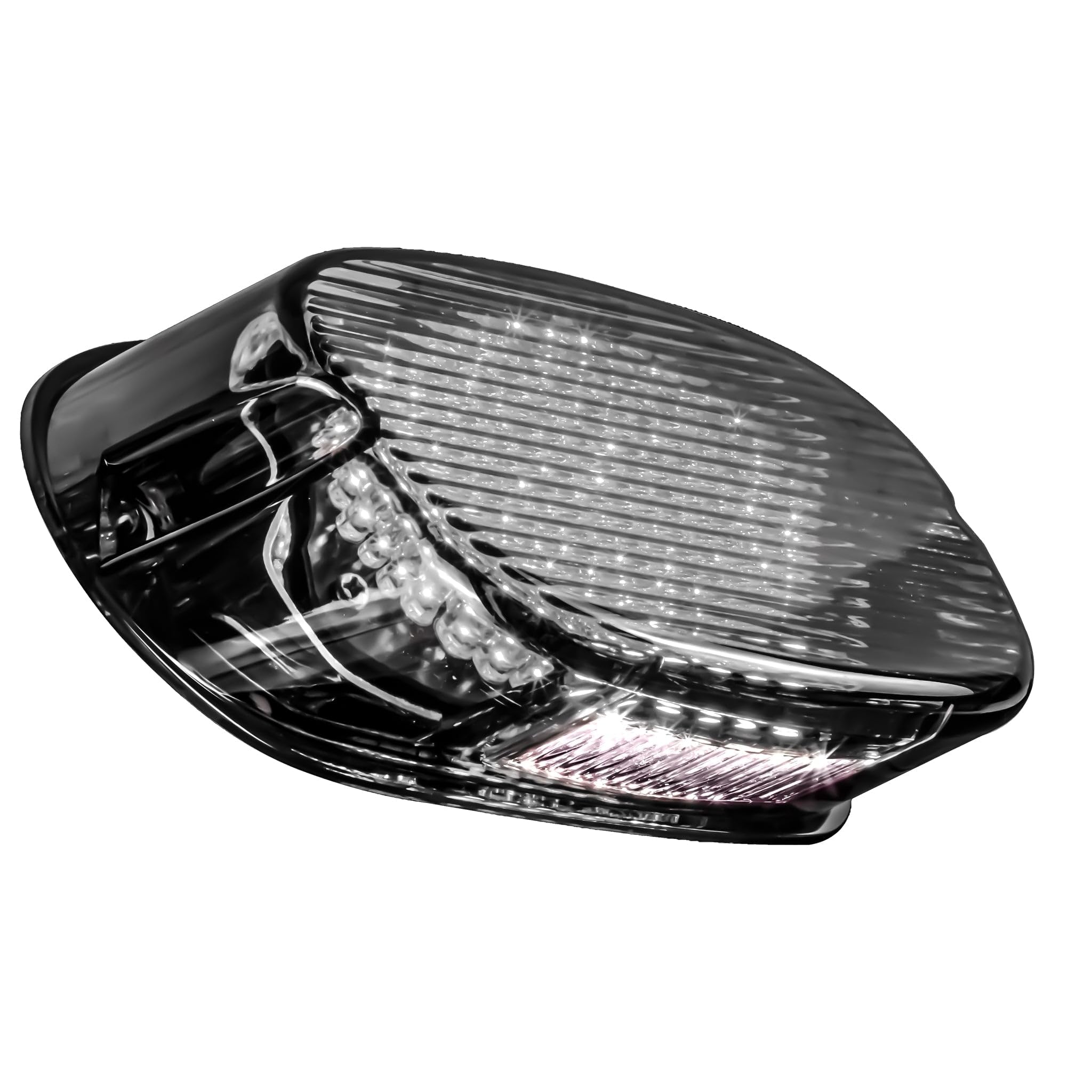 Eagle Lights Strobing LED Brake Light for Harley Davidson - Smoked with Bottom License Plate Window, Durable ABS Material