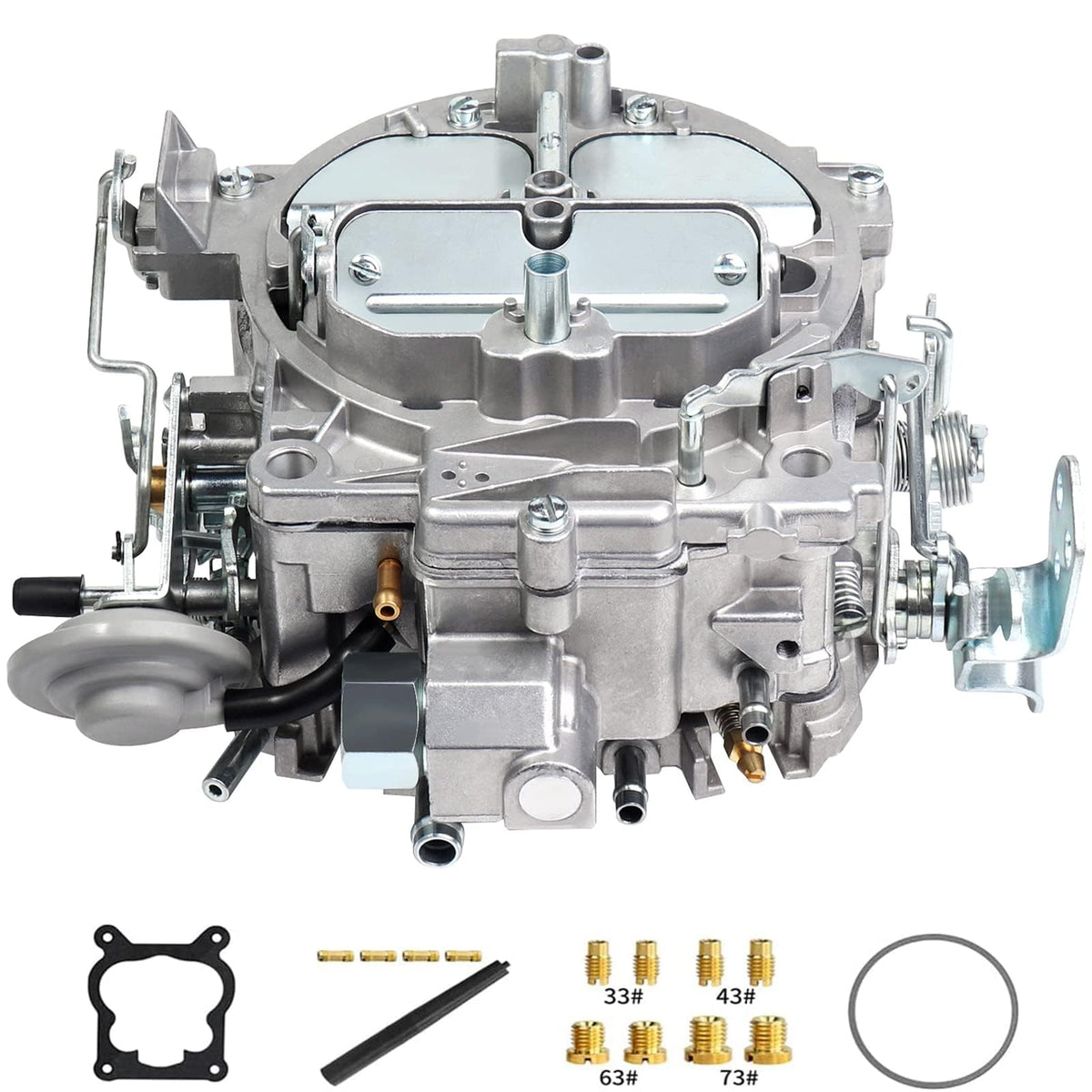 Rochester Quadrajet Carburetor 4 Barrel For Chevy 327 350 427 454 Engines 1966-1973 Trucks And Cars, Replaces 1975-1979 Corvettes 1901R 750 Cfm 1901-Gg 4Bbl Carb (4 Barrel Quadrajet Carburetor 4Mv)