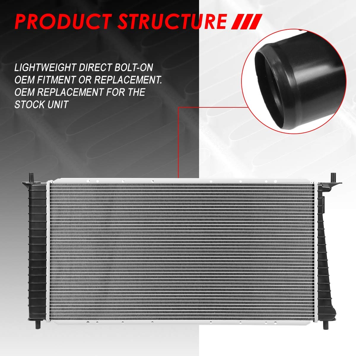 Auto Dynasty Radiator Compatible With 97-98 Ford Expedition F150 F250 4.2L 4.6L At Mt, Dpi 1831 Factory Style 2-Row Cooling Radi