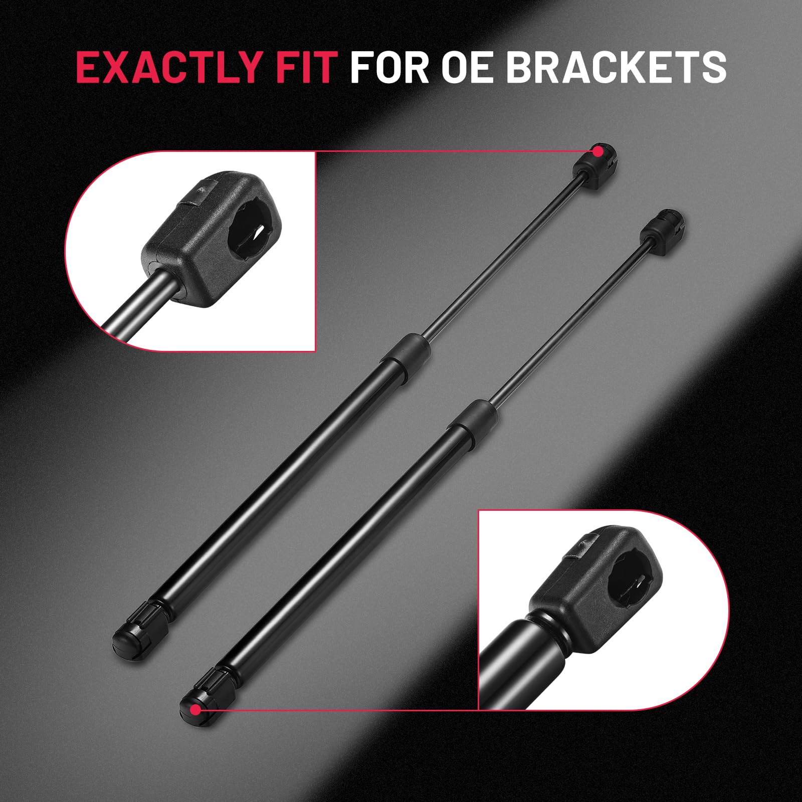 Bdfhyk 2 Pcs Rear Window Glass Lift Supports Gas Struts Compatible With Cadillac Escalade Gmc Yukon Suburban Tahoe 1999-2006 Gas