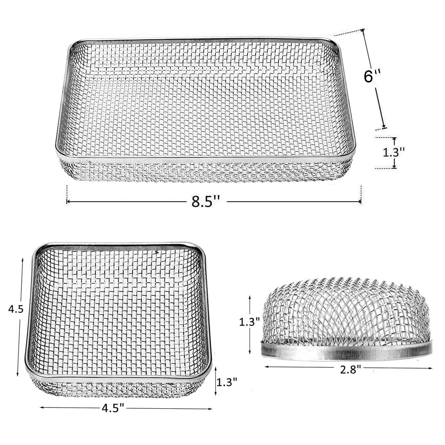 RV Furnace Vent Screen for RV Water Heater Vent Cover, RV Bugs Screen, Flying Insect Screen, Stainless Steel Mesh with Installat