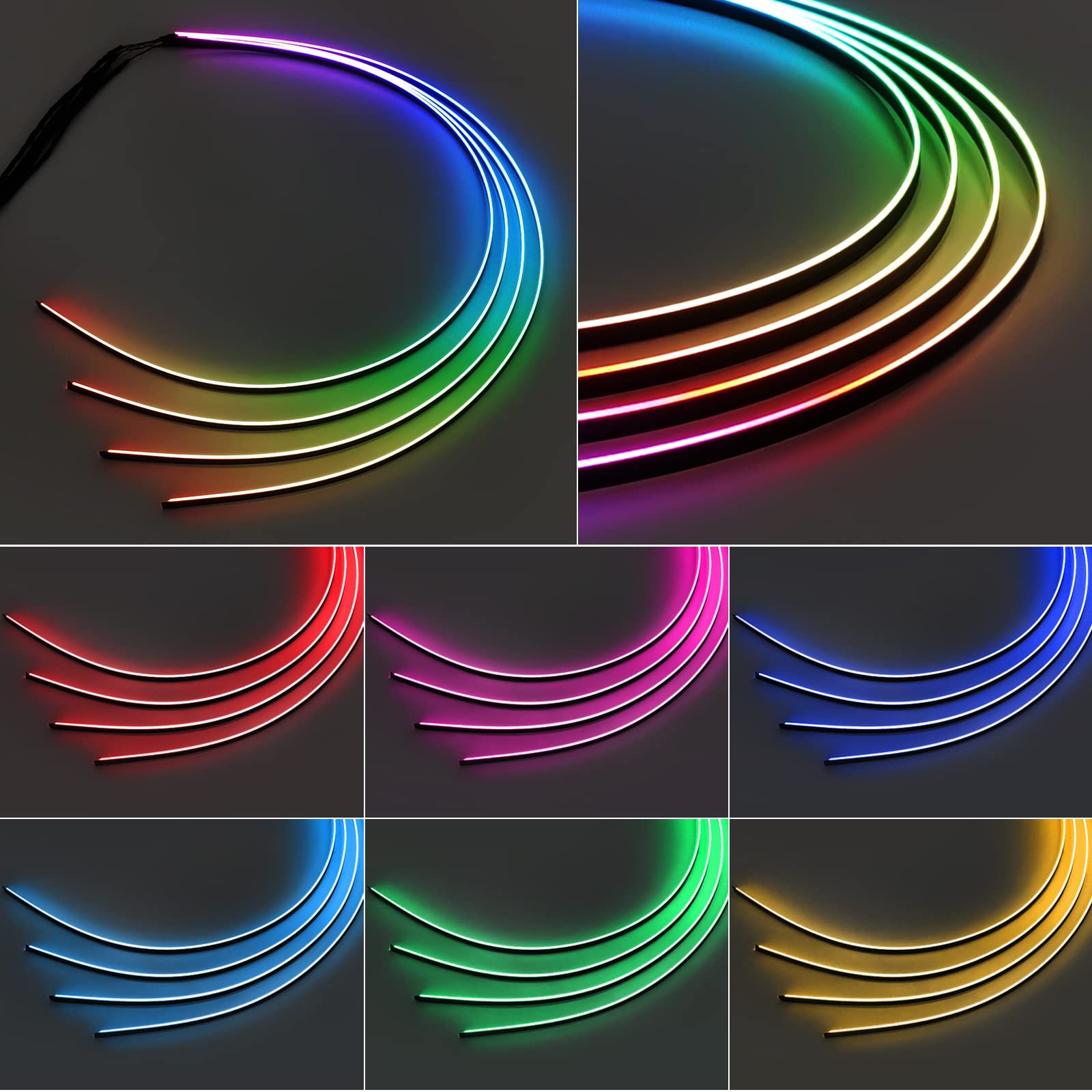 Dreamcolor Acrylic Interior Car Led Strip Light 43-Inch, Which Fit For Dreamcolor Main Controller Connects And Sub-Controller Ki