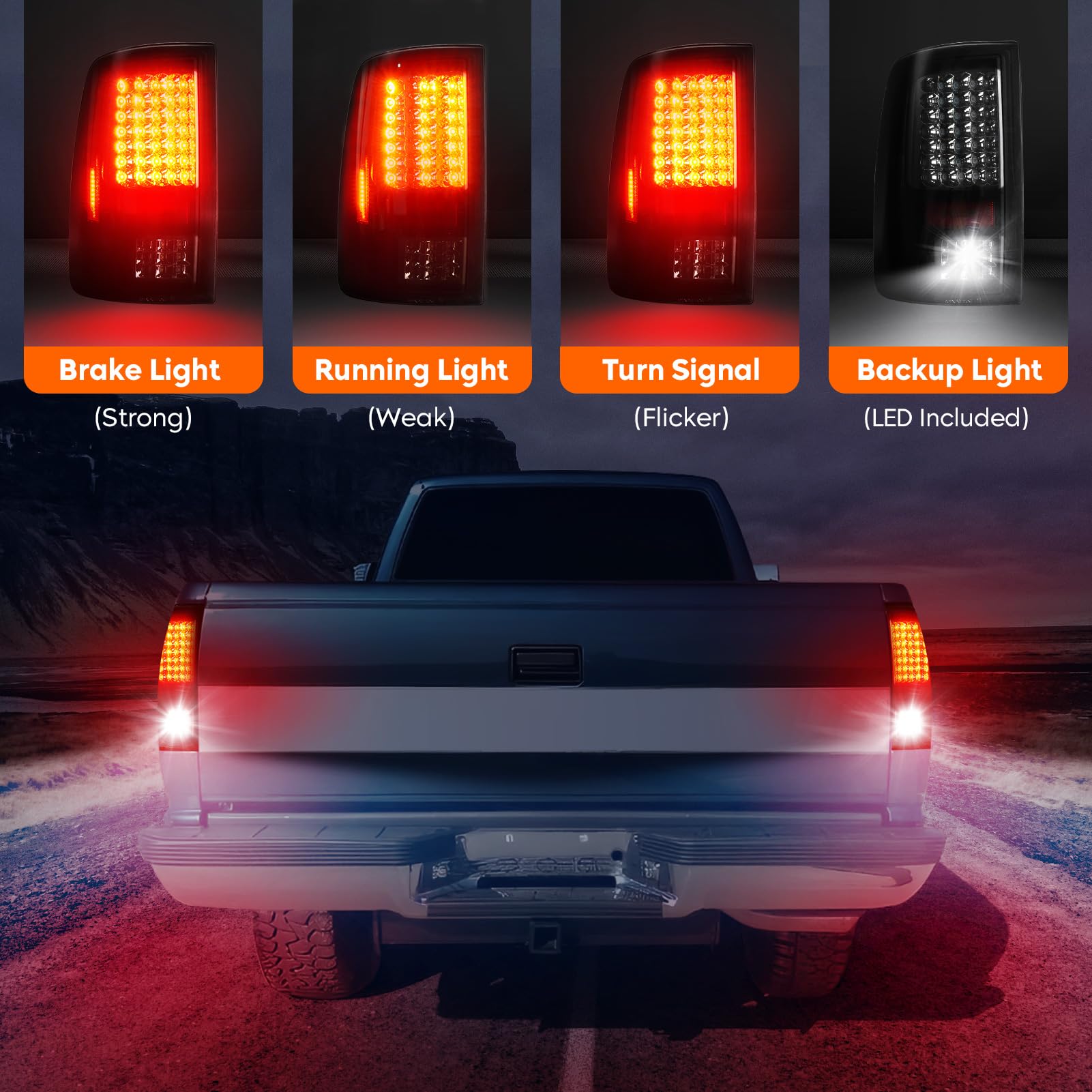 Tresound Led Tail Light For Dodge Ram 1500 2009-2010, Ram 2500 & 3500 2010, Ram 1500 & 2500 & 3500 2011-2018, Ram 1500 Classic 2