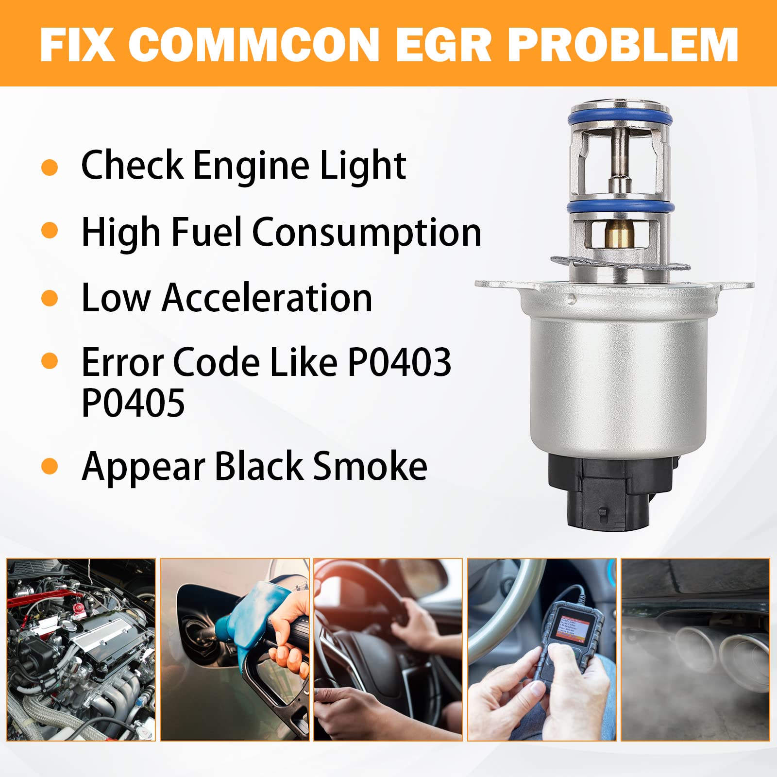 6.0 Powerstroke Egr Valve For Ford F250 F350 F450 F550 Super Duty E350 E450 Excursion 2004 2005 2006 2007 2008 2009 2010 Ford 6.0 Liter Powerstroke Diesel Egr Valve 5C34-9F452-Aa 5C3Z9F452Aa Cx2466Rm