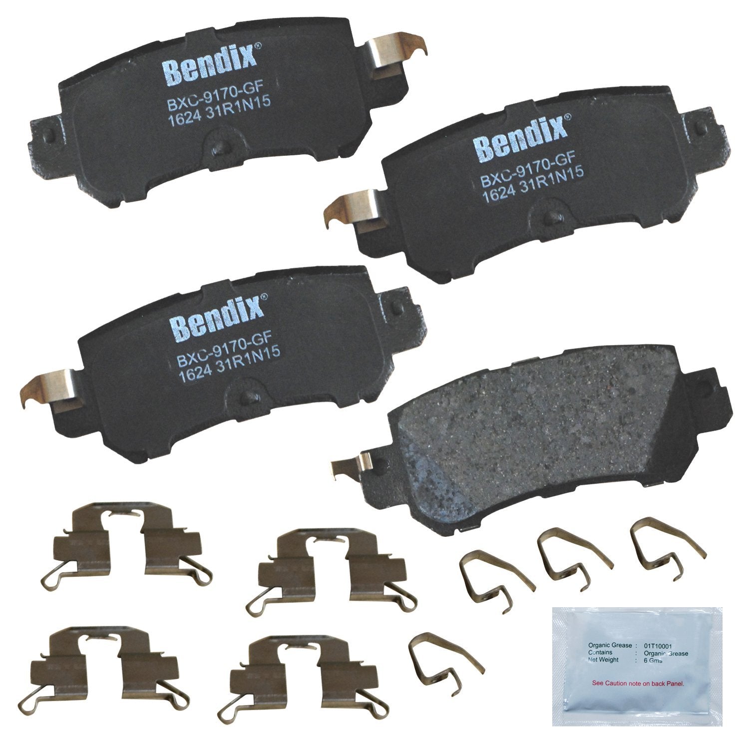 Bendix Priority1 Cfc1624 Ceramic Rear Brake Pads For Mazda Cx-3 2018-2016, Cx-5 2015-2013