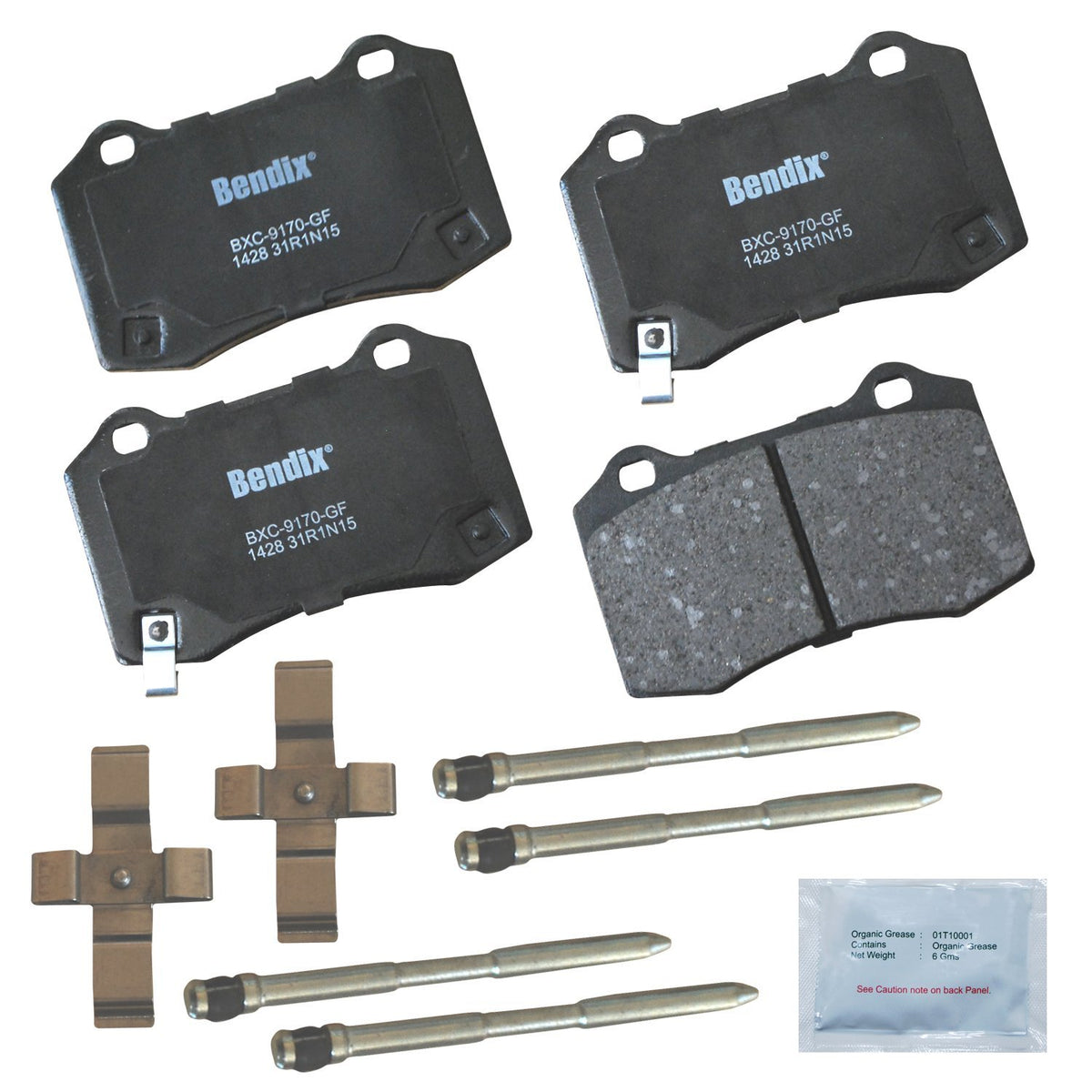 Bendix Priority1 Cfc1428 Ceramic Rear Brake Pads For Hyundai Genesis Coupe 2014-2010, Genesis Coupe 2016, Tesla S 2016-2012