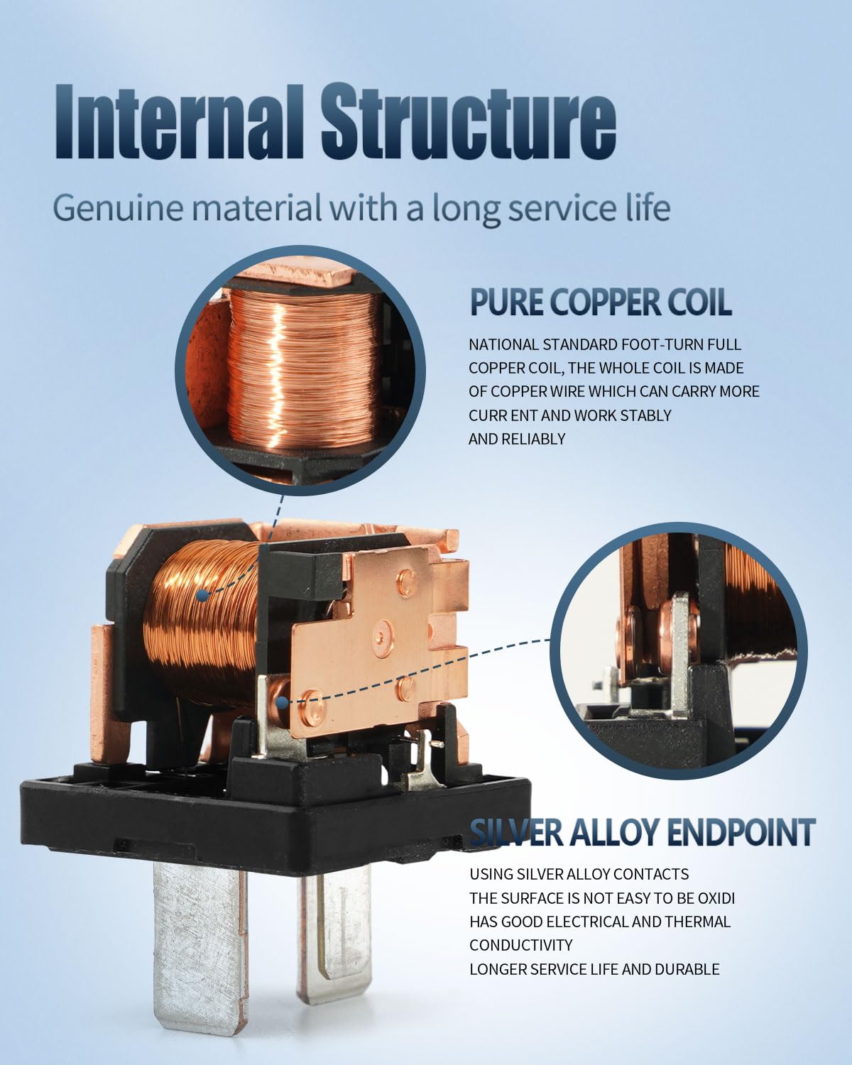 896H-1CH-C-R1 U24 12VDC 50A Automotive Power Relay with 5 Pins SPDT Flux Tight