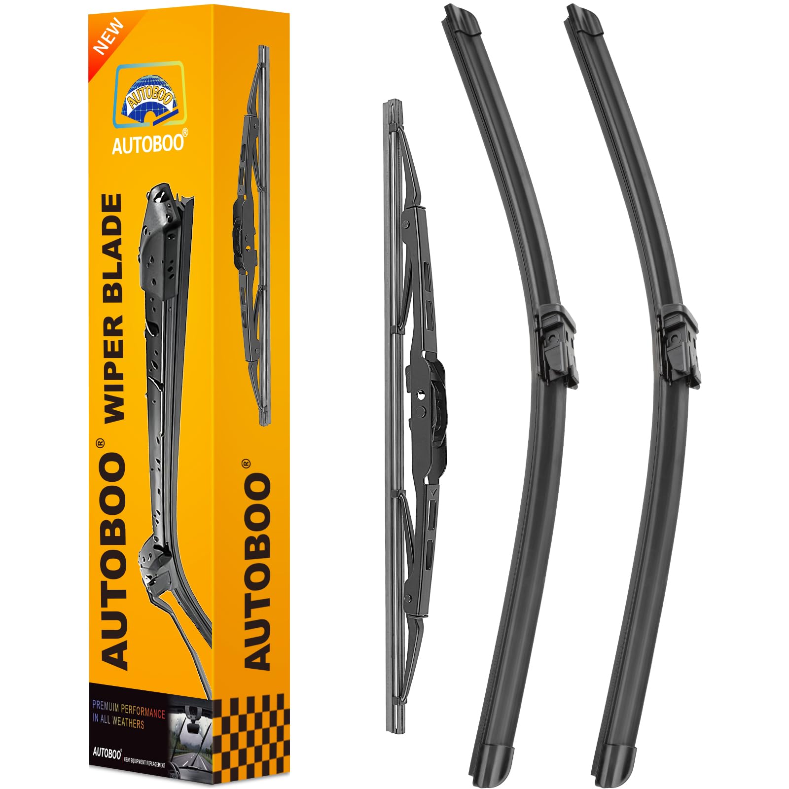 Autoboo 26''+14'' Windshield Wipers With 10'' Rear Wiper Blades Replacement For Chevrolet Trax 2013-2021 2022 2023,Buick Encore 