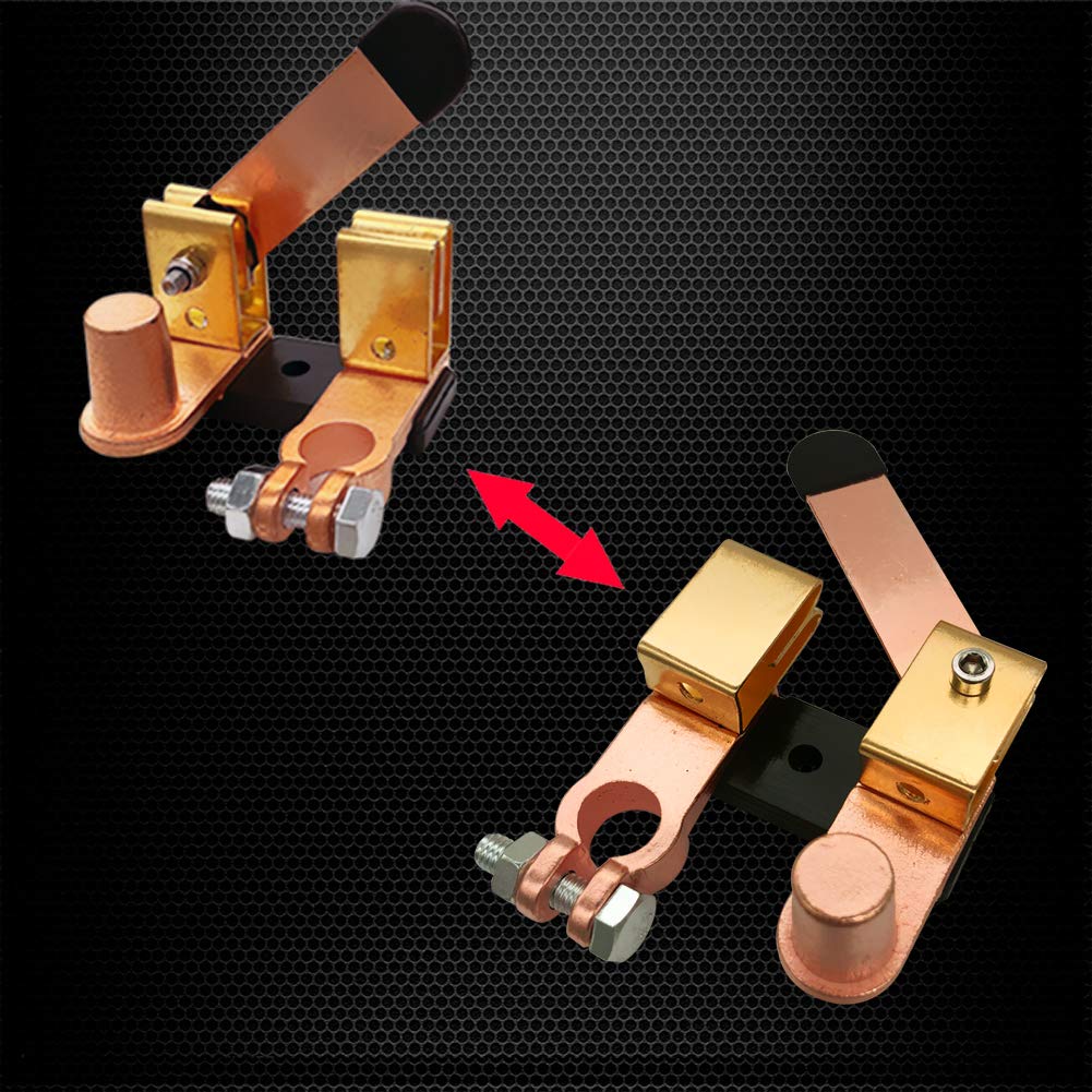 Ampper Top Post Knife Blade Master Switch, 12V / 24V Battery Disconnect Switch Isolator Power Cut Off For Marine Car Boat Rv Atv