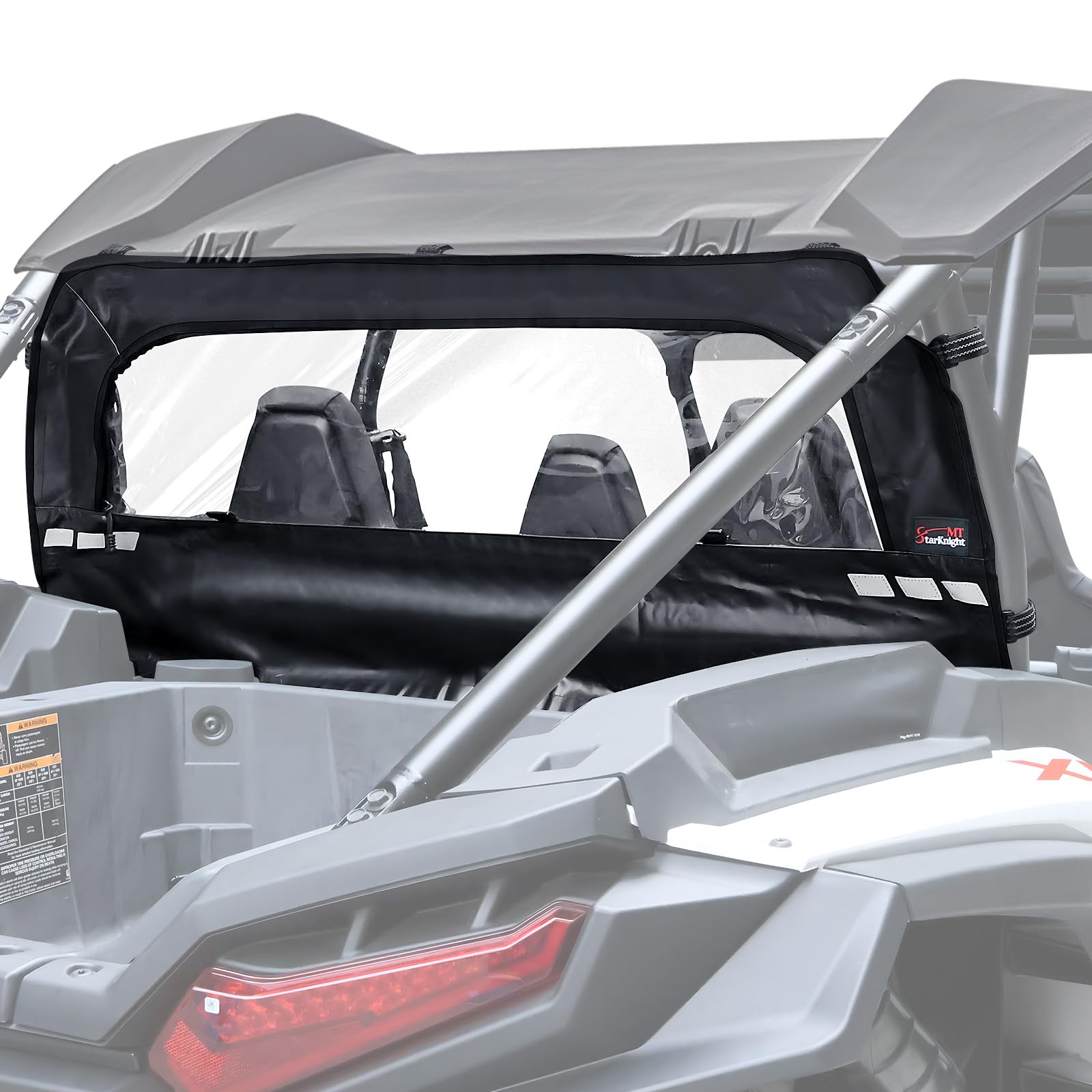 StarknightMT RZR XP 1000 Soft Rear Windshield Compatible with Polaris 2024 2025 XP 1000/XP 4 1000 Back Dust Panel Waterproof Bac
