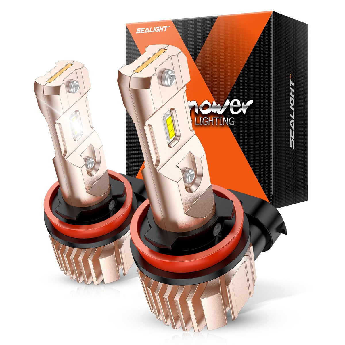Sealight Xf3A H11/H9/H8/H16 Fog Light Bulbs,10000Lm 6500K White, 600% Super Brightness, H11 Led Bulbs Fog Light Bulbs, Ultra-Hig