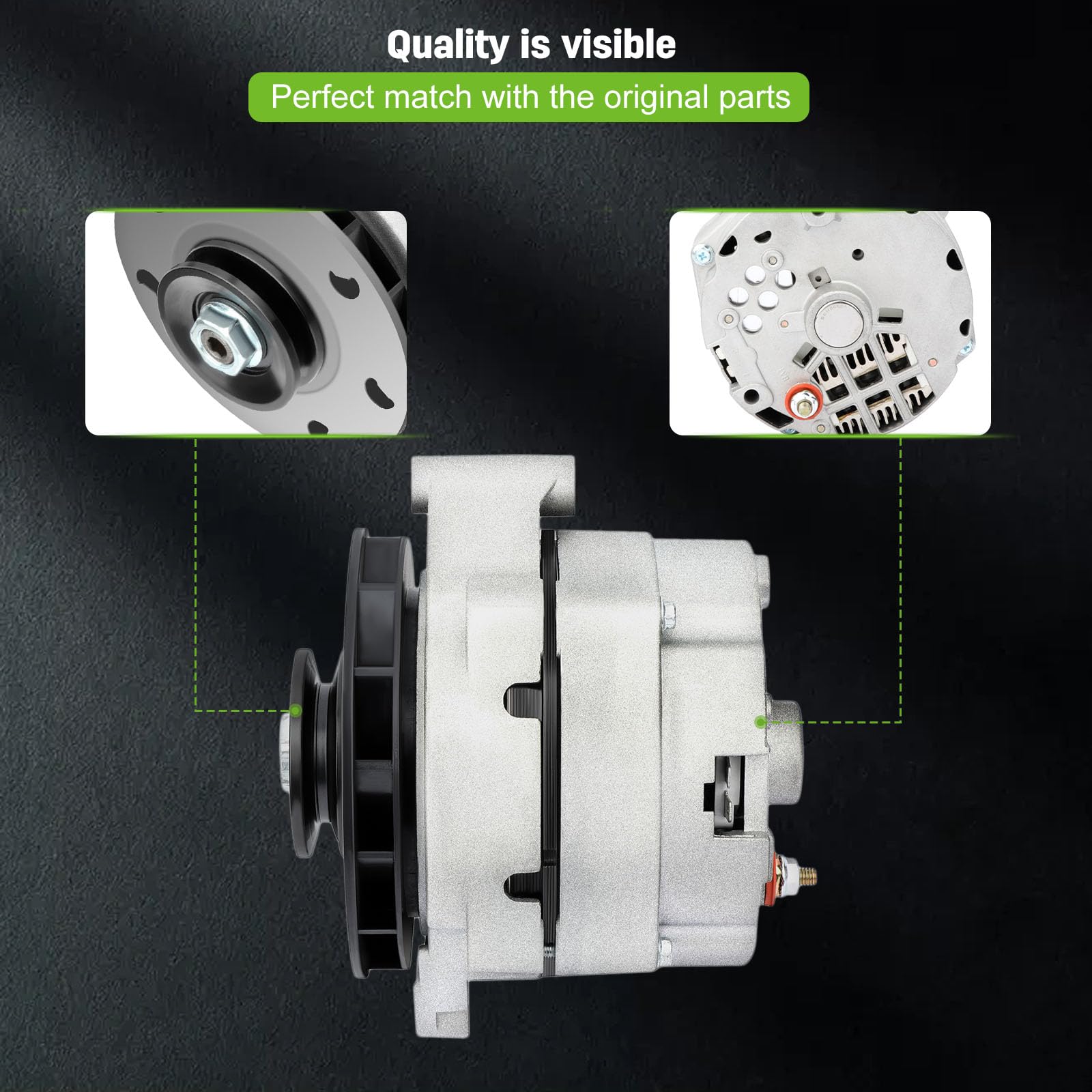 140Amp High Output High Amp Alternator Fits For Delco 12Si 1-Wire One Wire 7273-12