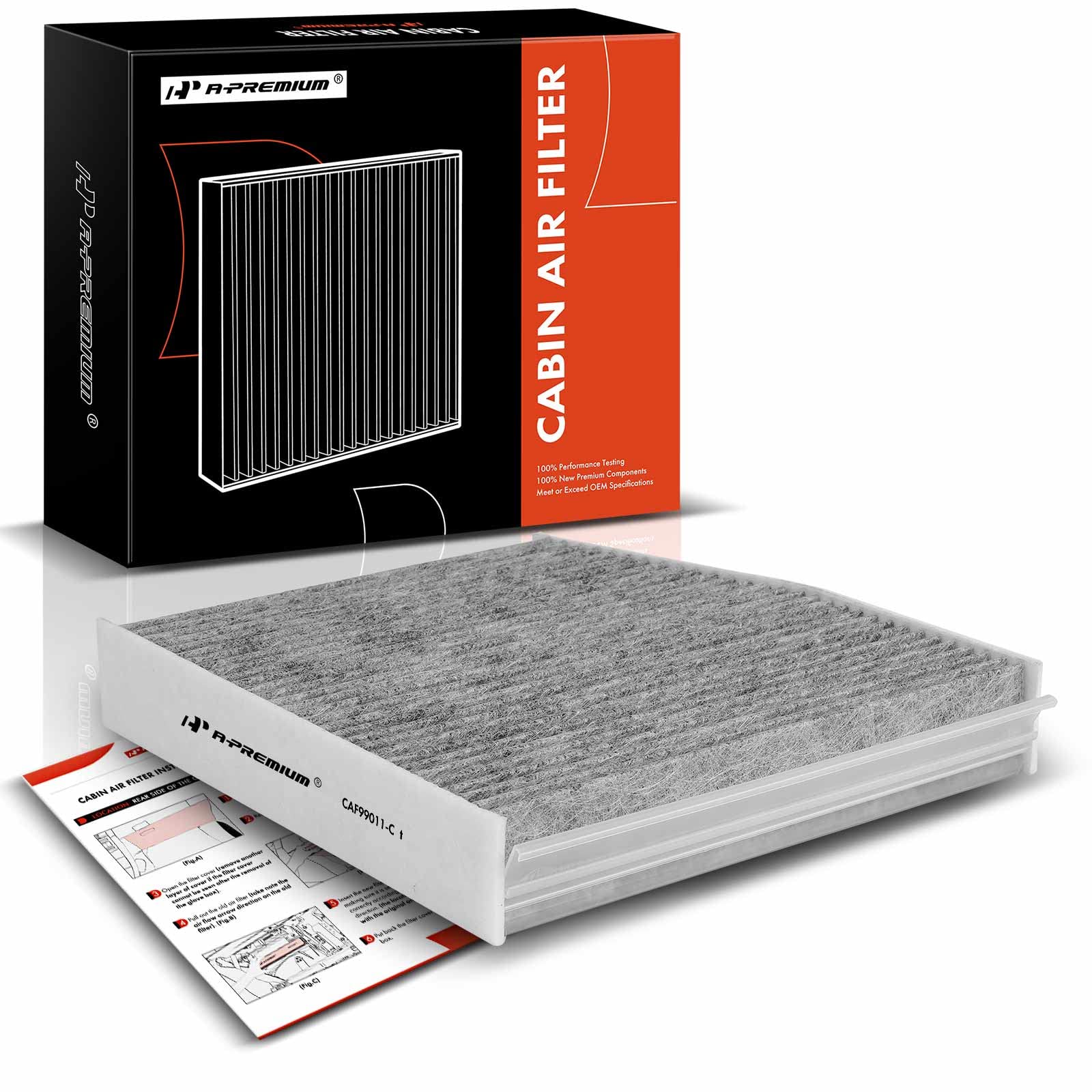 A-Premium Cabin Air Filter With Activated Carbon Compatible With Mercedes-Benz B250, B250E, Cla250, Cla35 Amg, Cla45 Amg, Gla250