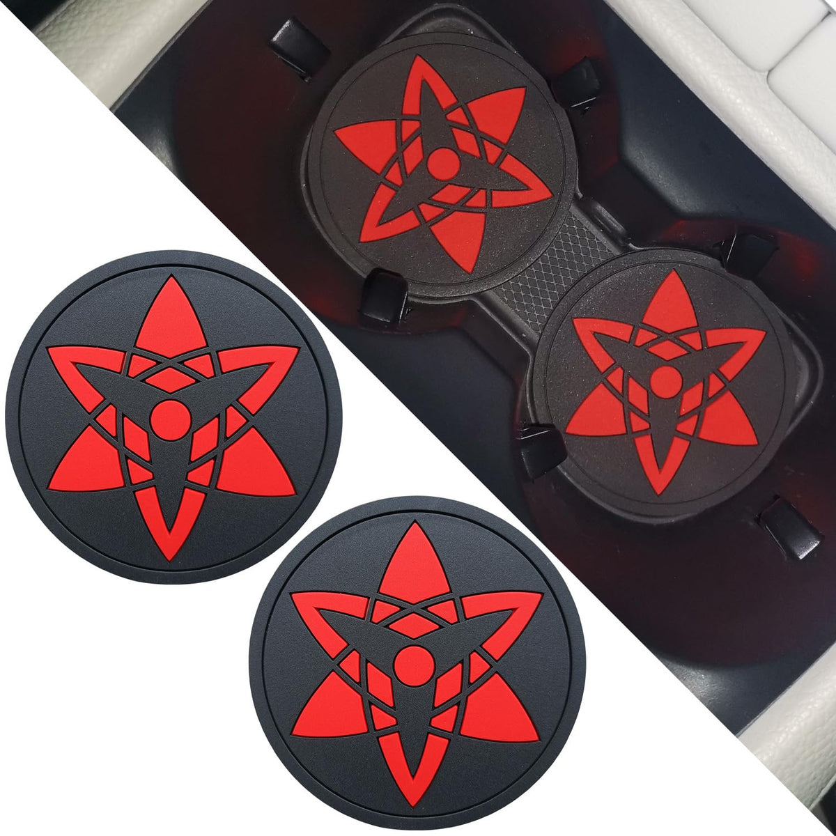 Amohoma Car Cup Coaster Universal Automotive Waterproof Non-Slip Anti-Scratch Cup Holders Coasters Car Interior Accessories 2 Pa