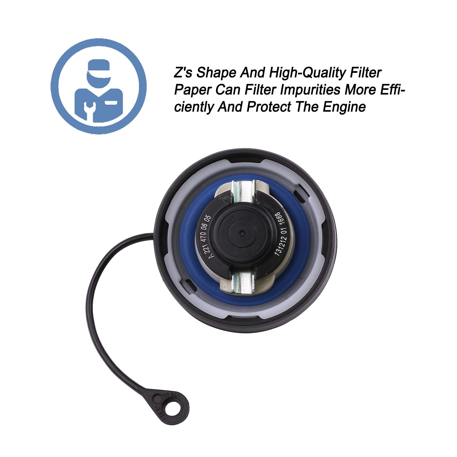 Fuel Tank Filler Cap,Gas Cap Compatible with Mercedes Benz C CL CLK CLS E G GLK S SL SLK - C230 C240 C300 C320 CLK320 CLS550 E32