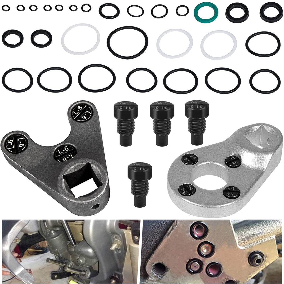Outboard Trim/Tilt Pin Wrench MT0006-32mm x 4mm with S-4/4.5 Pins & Pin Wrench MT0009-35mm x 6mm with L-6 Pins & Fast Strike Pow