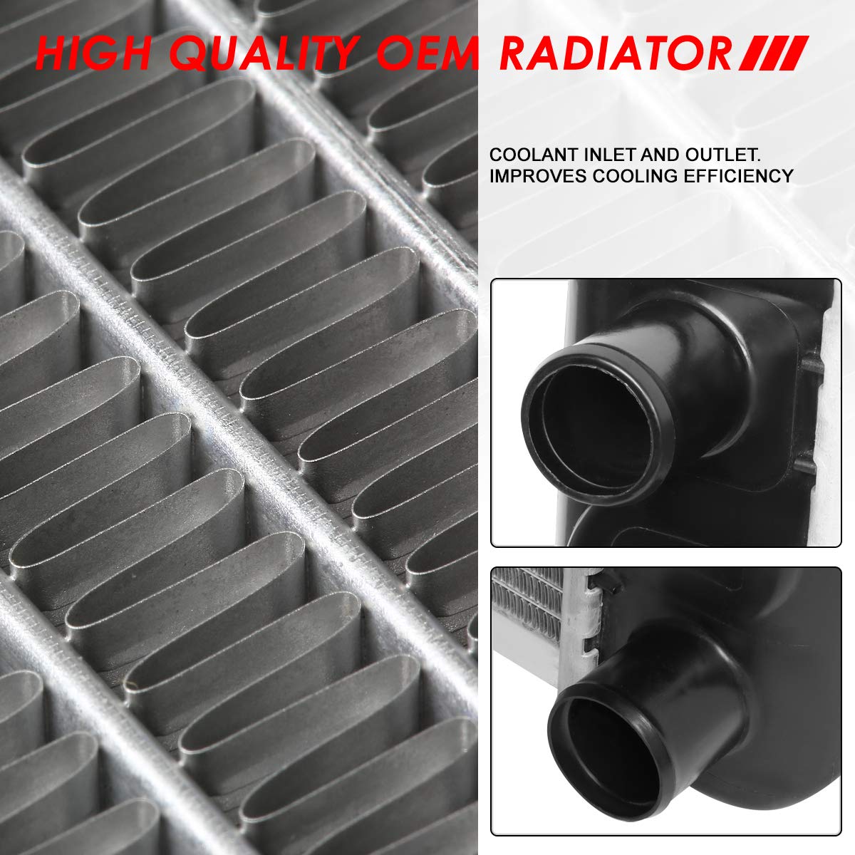 Auto Dynasty Radiator Compatible With 95-00 Chevy Gmc C/K Series Pickup Tahoe C35 5.0L 5.7L V8 Mt, 34Core Dpi 2316 Factory Style