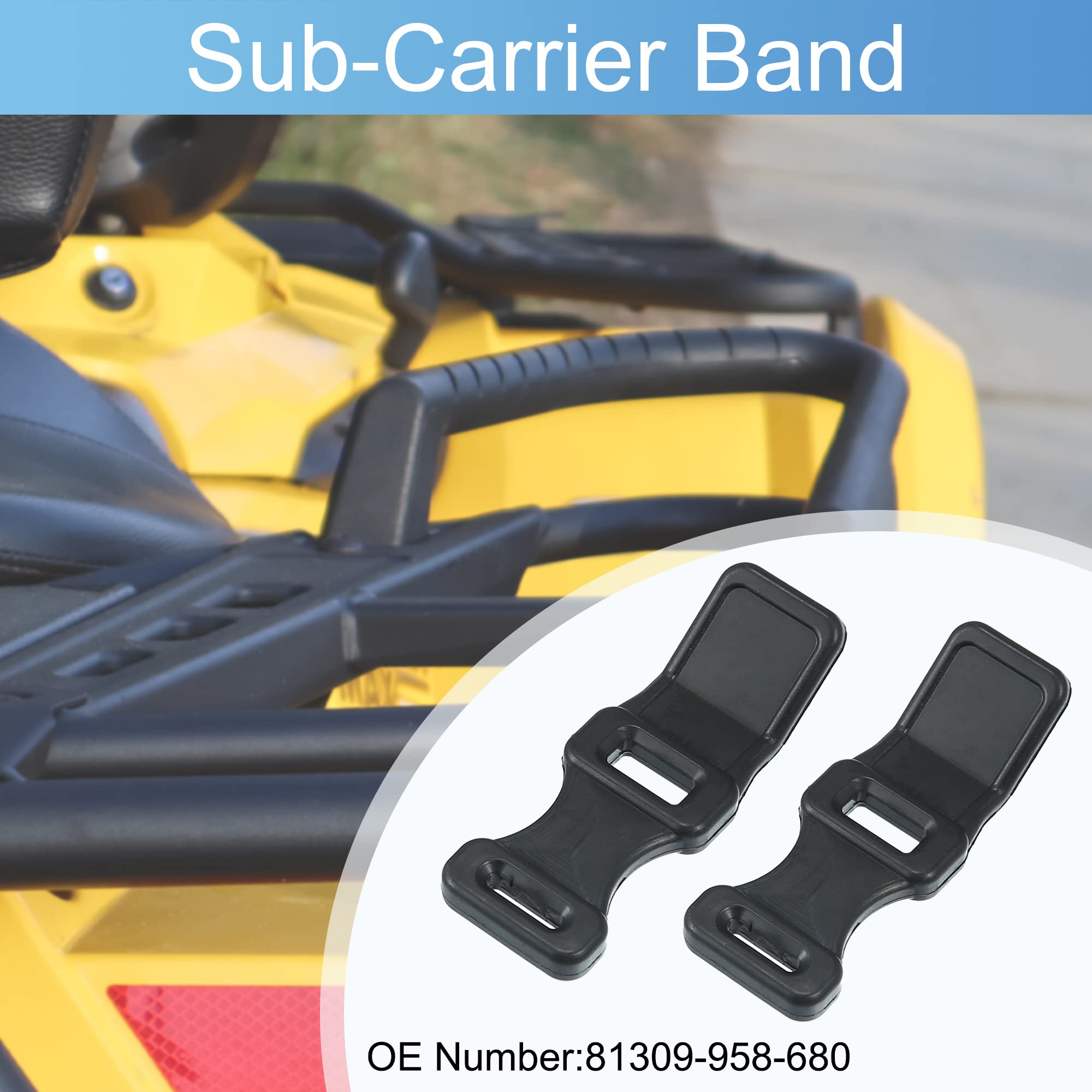 X AUTOHAUX 2 Pcs Rear Rack Door Rubber Straps Sub-Carrier Band for Honda ATC200E ATC200ES TRX200 TRX250 TRX300 TRX300FW TRX350 T