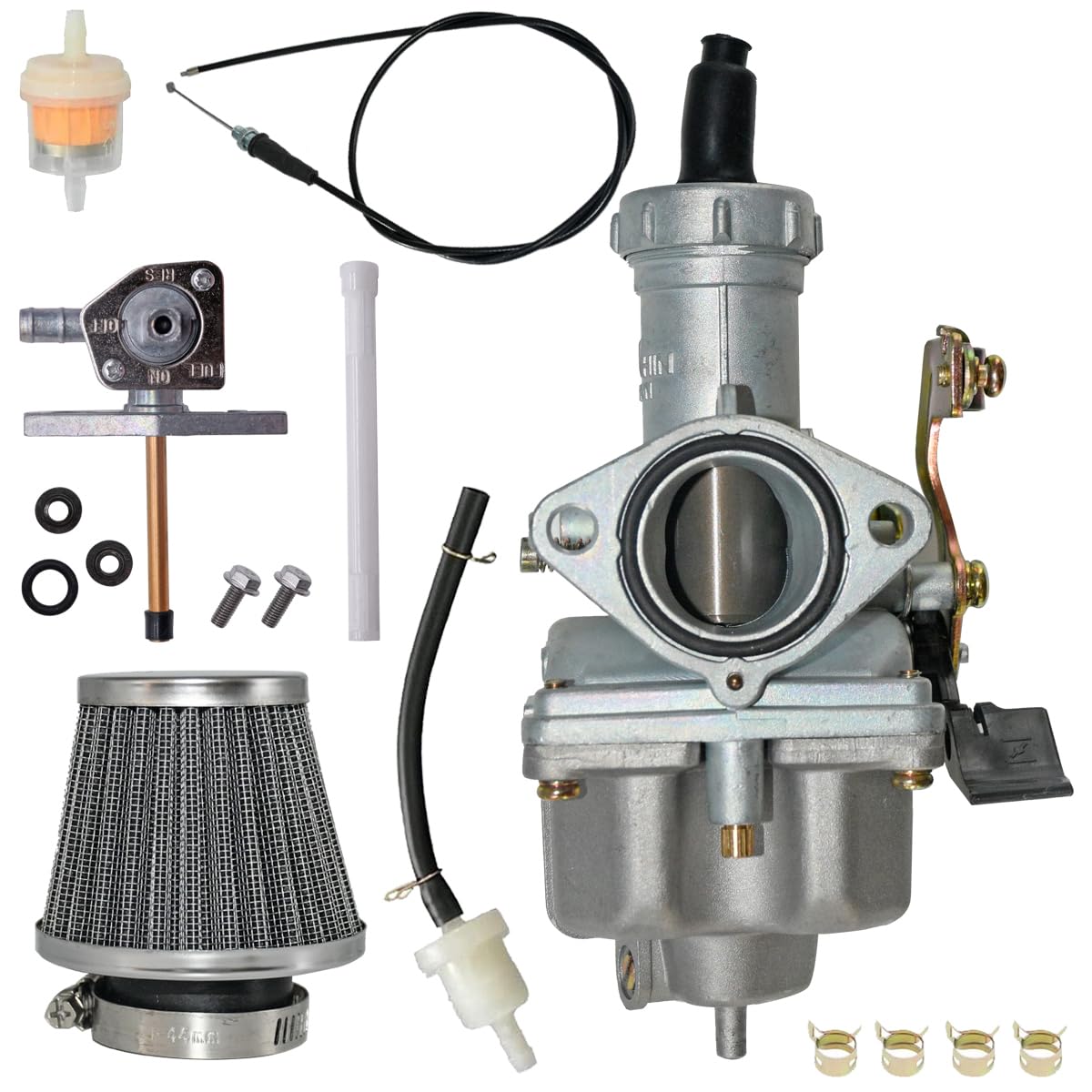 JDLLONG TRX250EX Carburetor for Honda Sportrax 250 EX TRX250EX 2001 2002 2003 2004 2005 ATV Carb with Throttle Cable & Fuel Petc