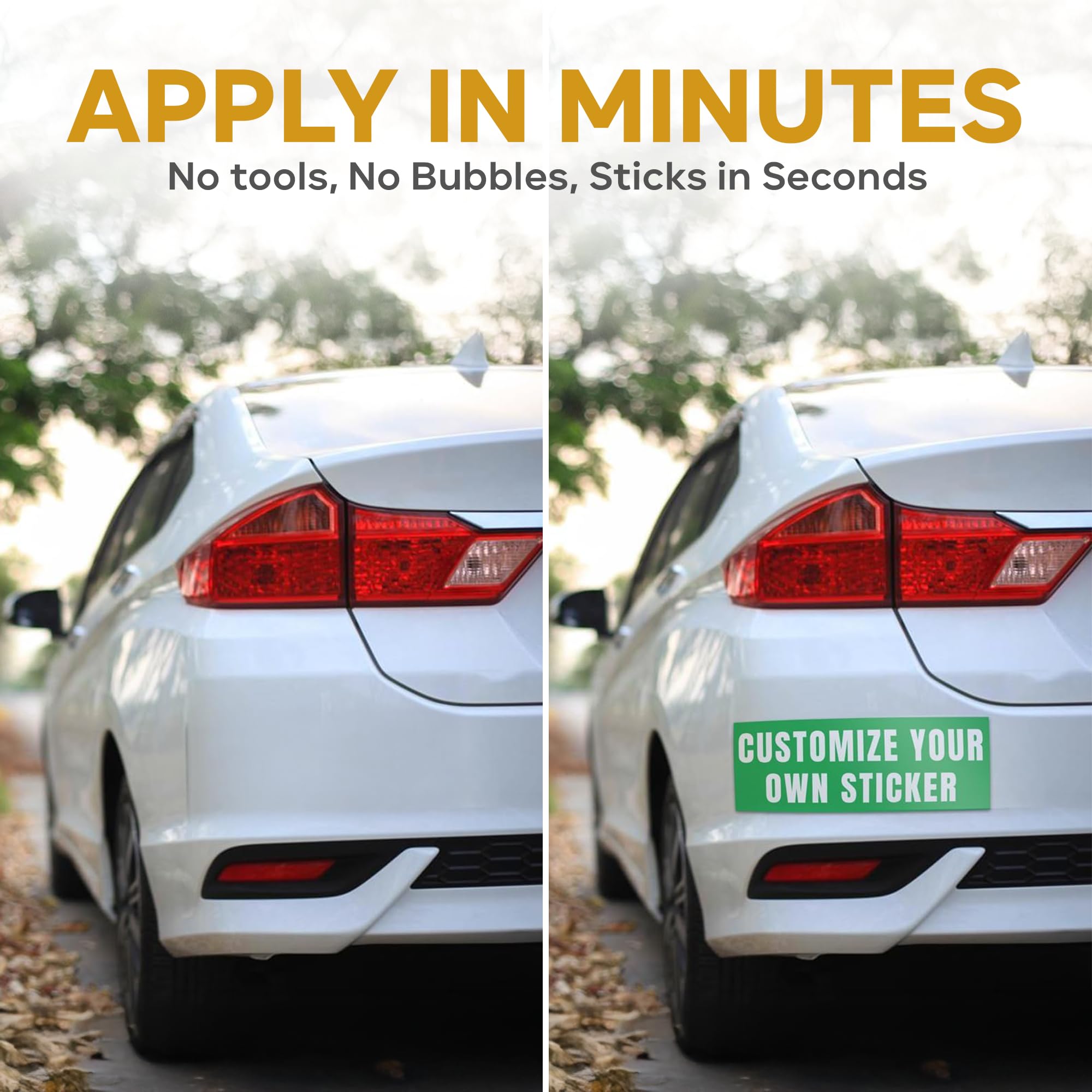 Vulgrco Custom Bumper Stickers For Cars, Weatherproof Vinyl Stickers For Cars, Trucks & Suvs, Design Your Own Personalized Bumpe